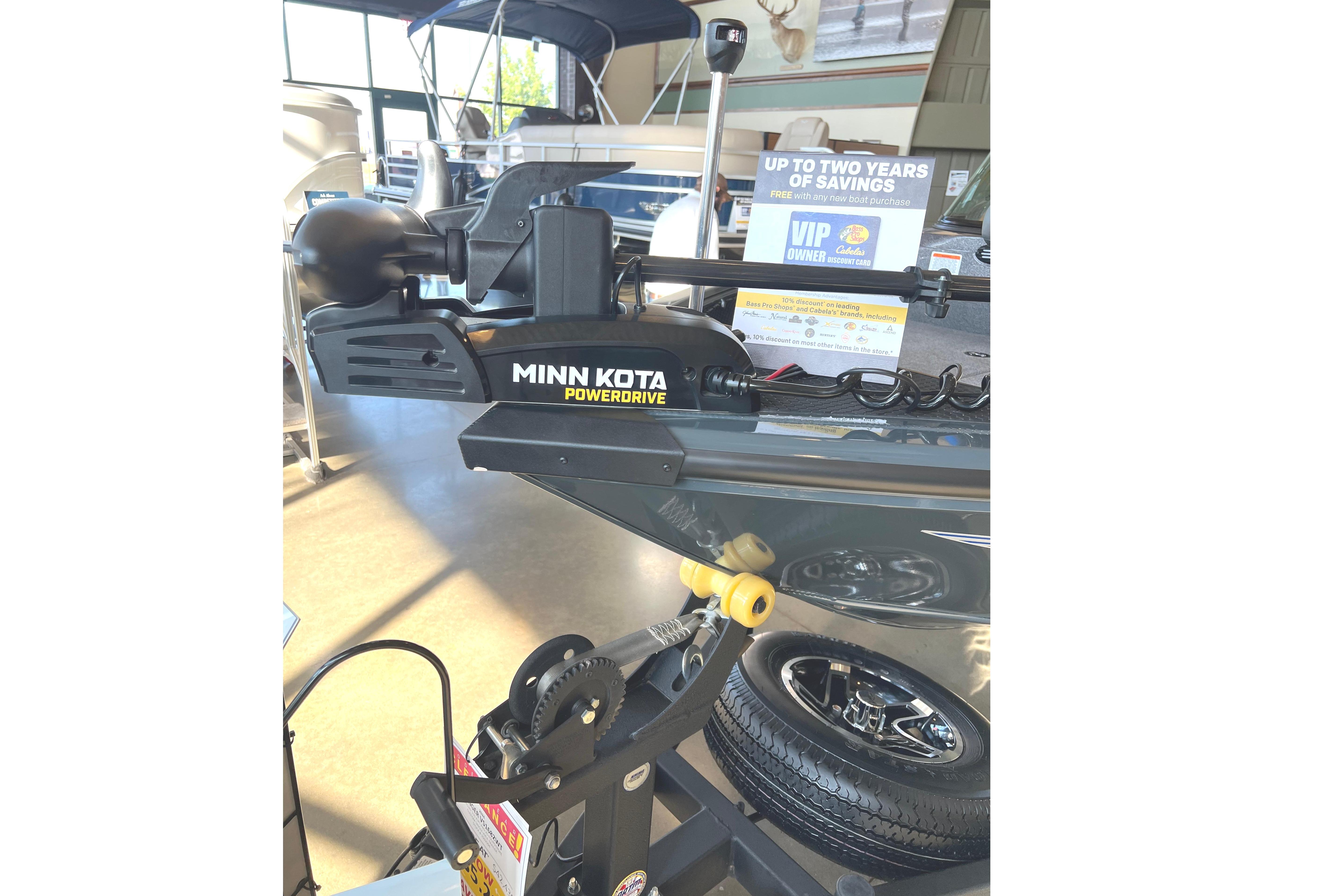 2024 Ranger VS1682SC Angler with Minn Kota PowerDrive motor in showroom.
