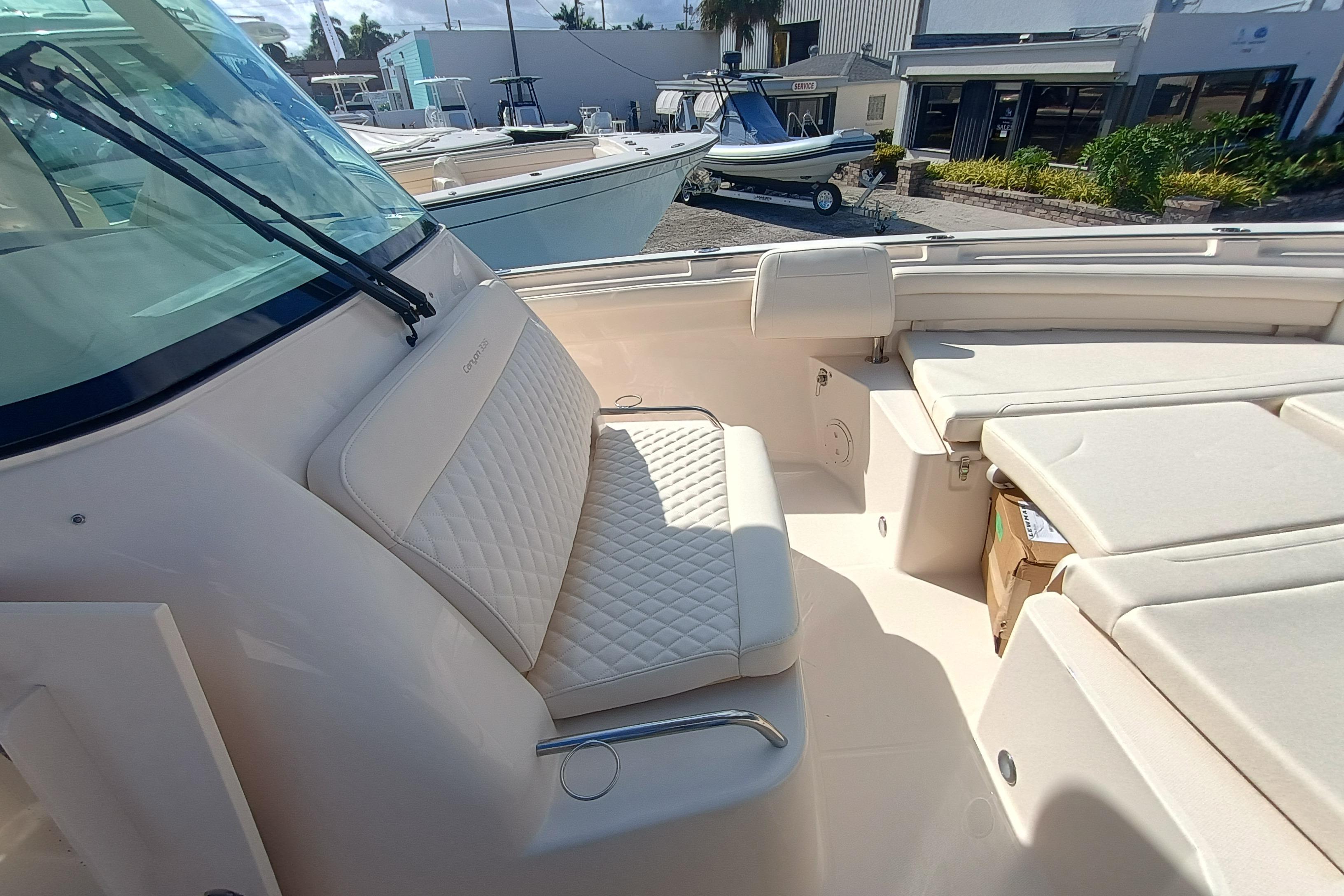 Interior of Grady-White Canyon 336 boat, model year 2026.