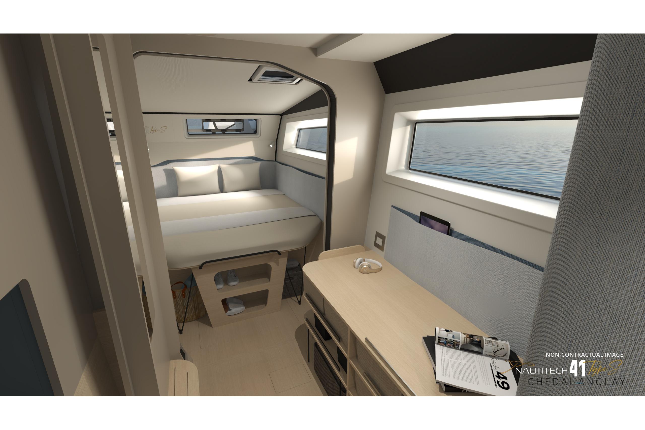 Interior of Nautitech 41 Type S yacht, year 2026.