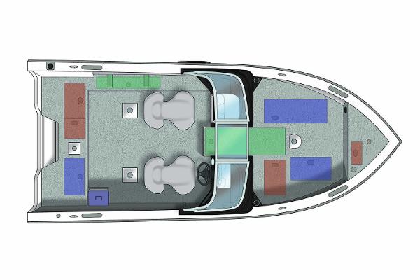 Manufacturer Provided Image: Top view of 2020 Crestliner 1850 Raptor WT boat layout.