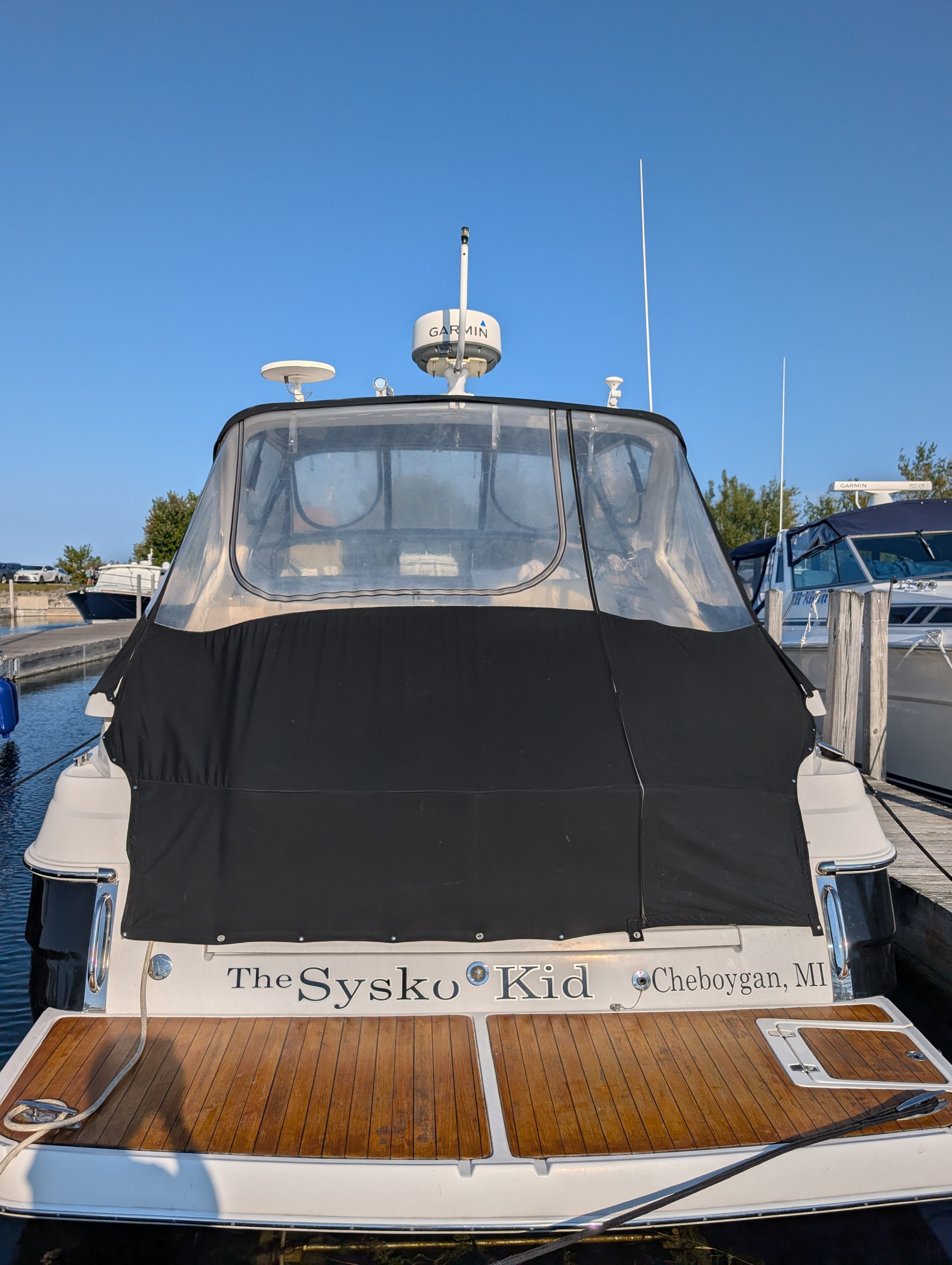 Regal Commodore 3560 boat docked, year 2005.