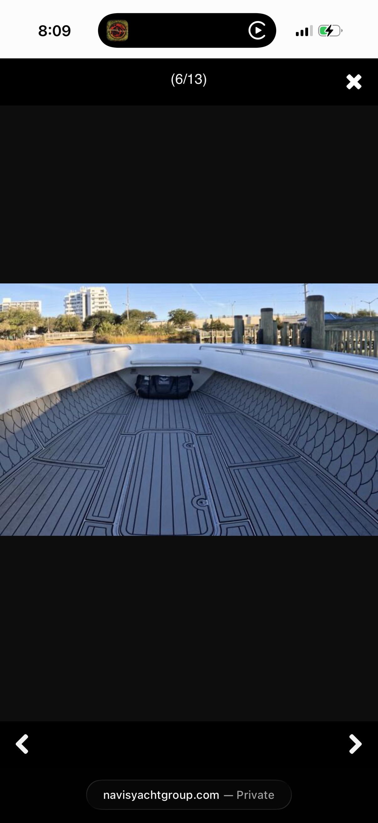 The image shows the spacious deck of a 2007 Cape Horn 36T boat.