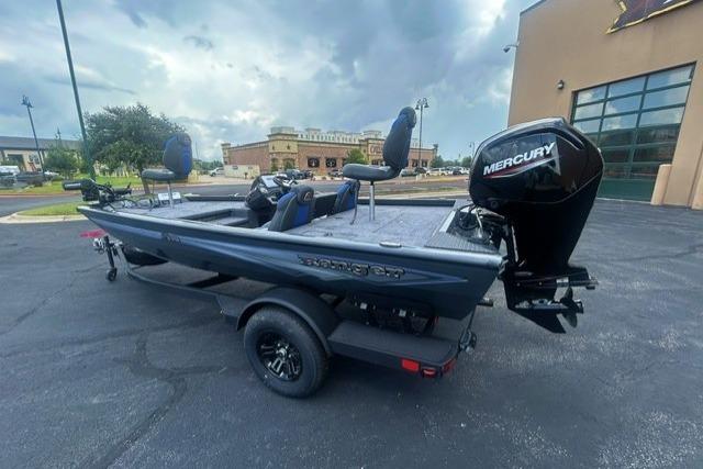 2026 Ranger RT178 boat with Mercury engine parked outdoors.