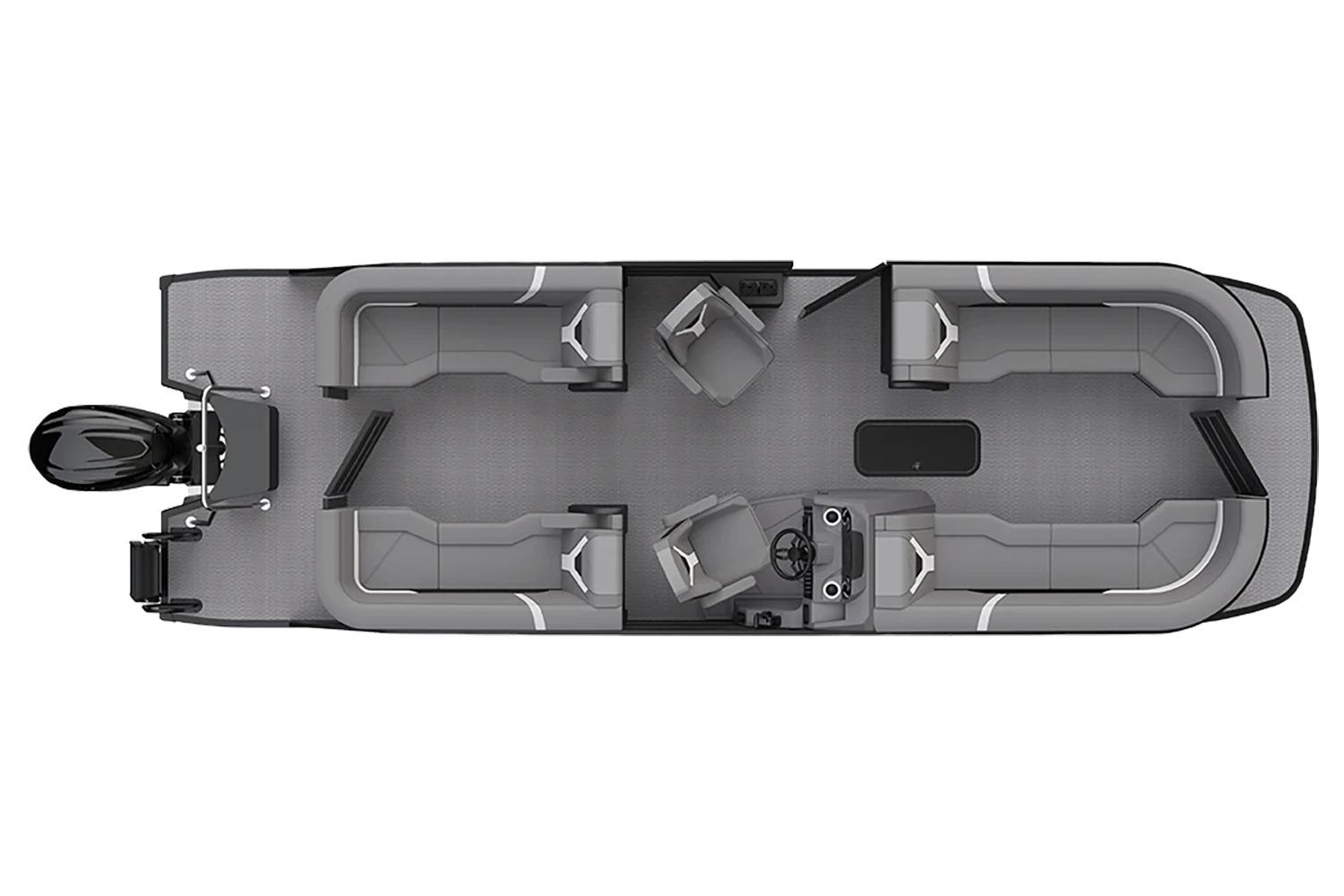 Manufacturer Provided Image: Top view of 2026 Evotti 525QL pontoon boat with spacious seating layout.