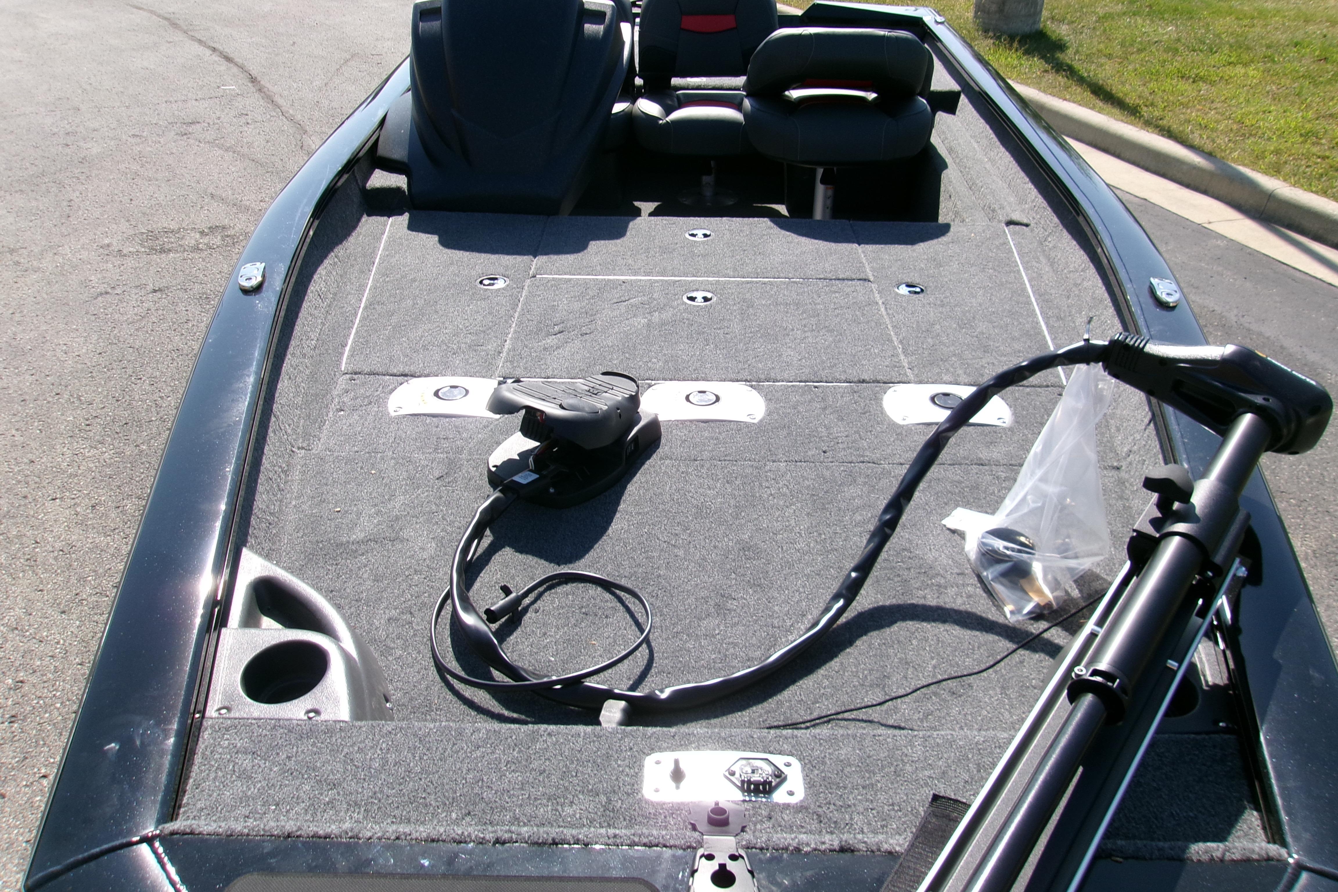 2026 Tracker Pro Team 175 Crappie Edition boat interior with fishing equipment.