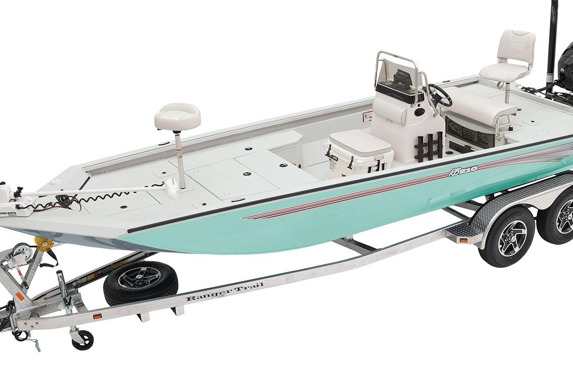 Manufacturer Provided Image: 2026 Ranger RB210 boat on trailer, featuring sleek design and modern amenities.