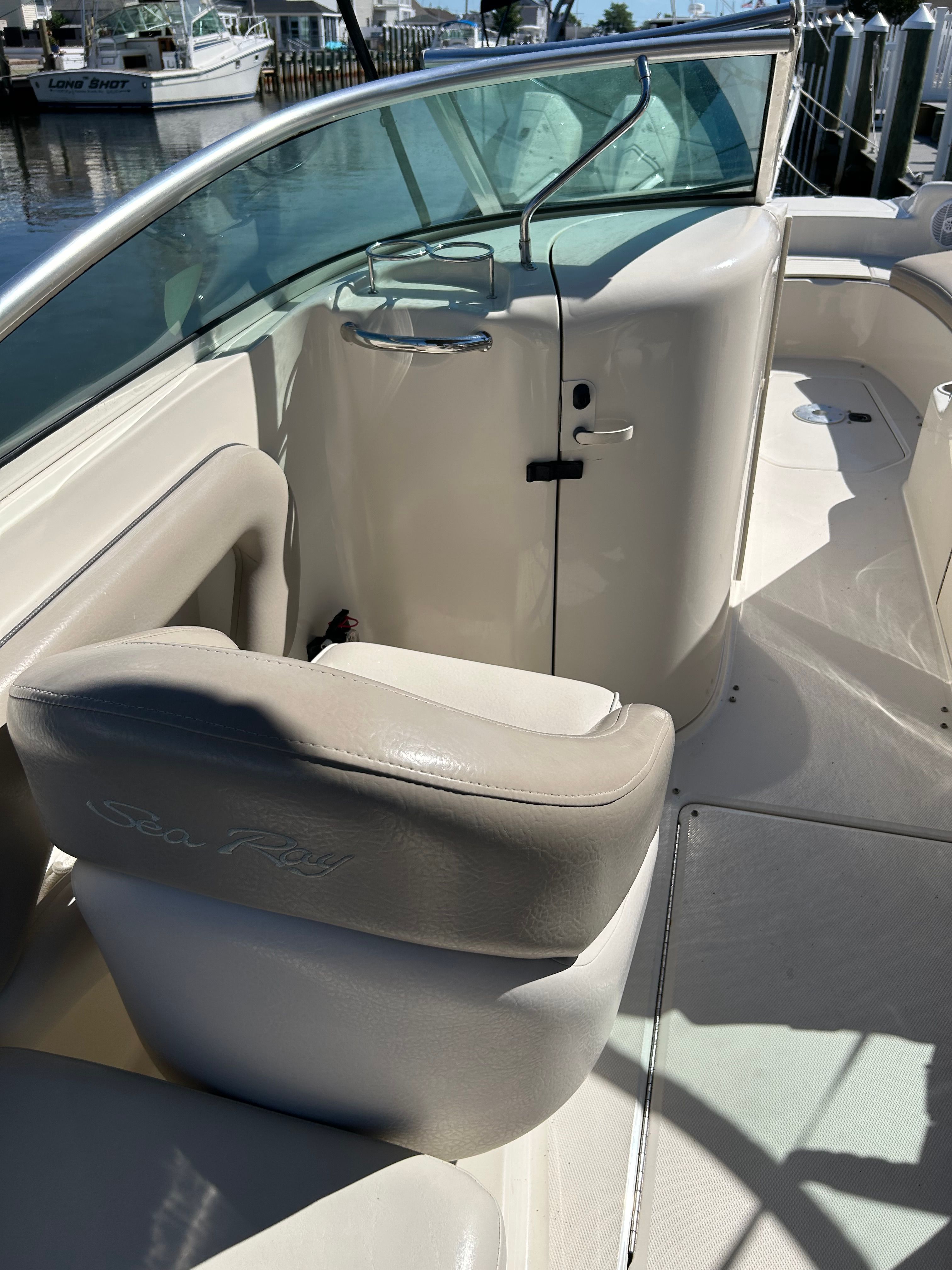 Interior of a 2003 Sea Ray 240 Sundeck boat.