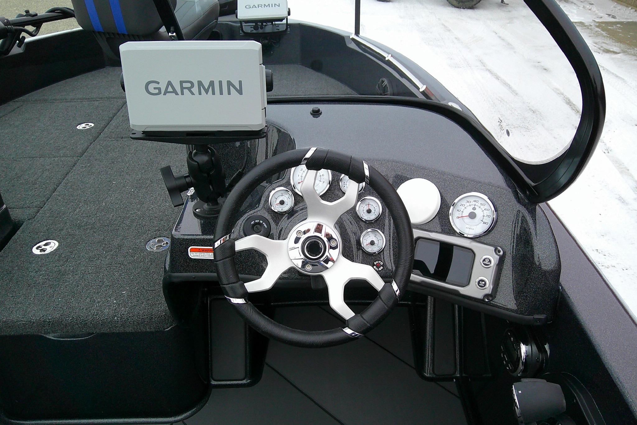 2026 Nitro ZV19 Sport Pro boat dashboard with Garmin navigation system.