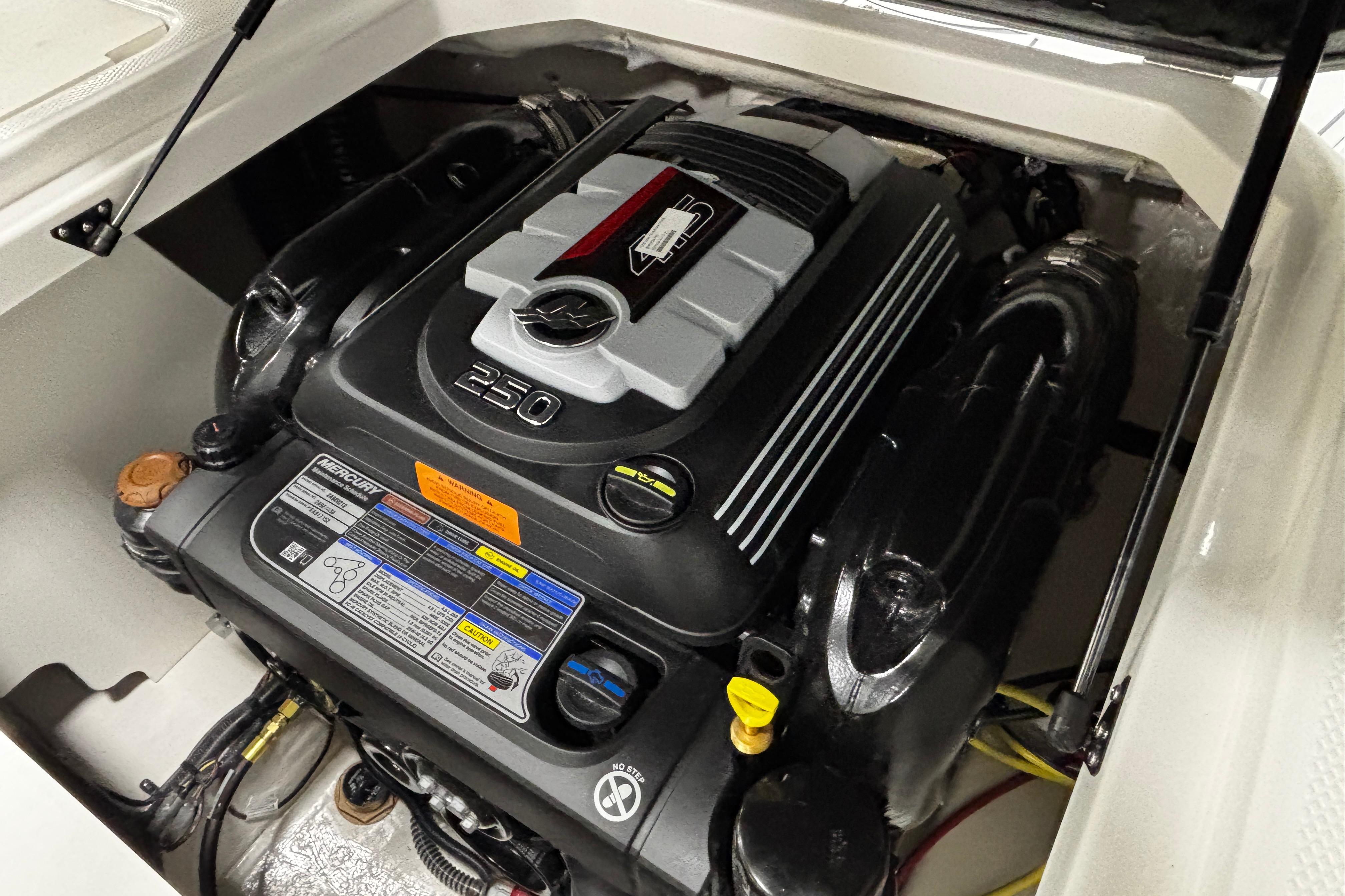 2026 Chaparral 21 SSi boat engine, featuring a powerful Mercury 250 motor.