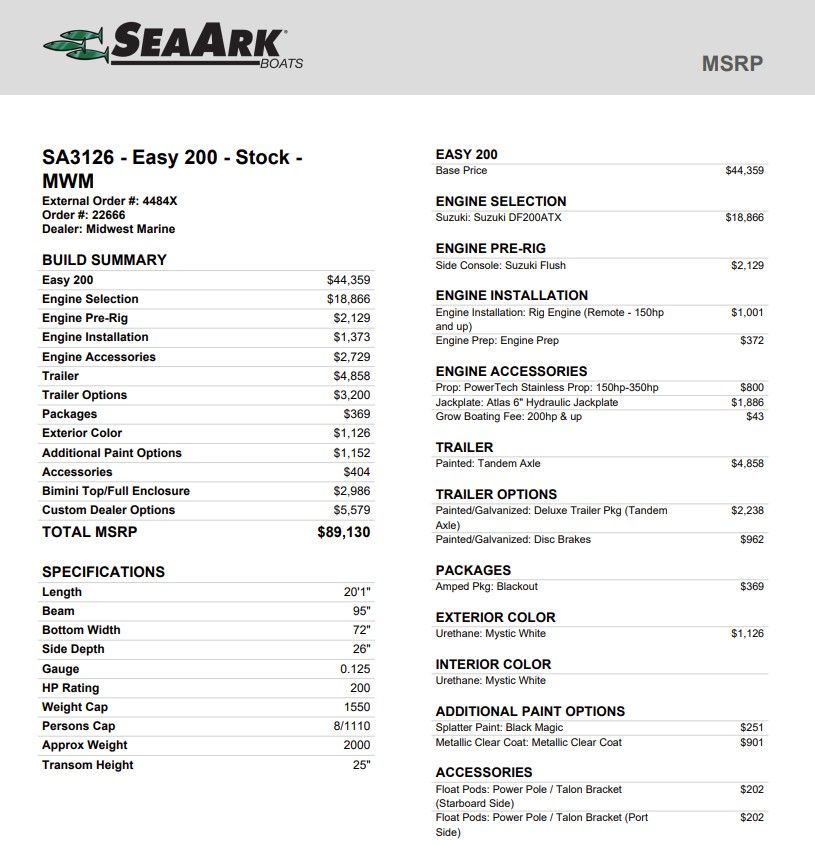 2026 SeaArk Easy 200 - 2