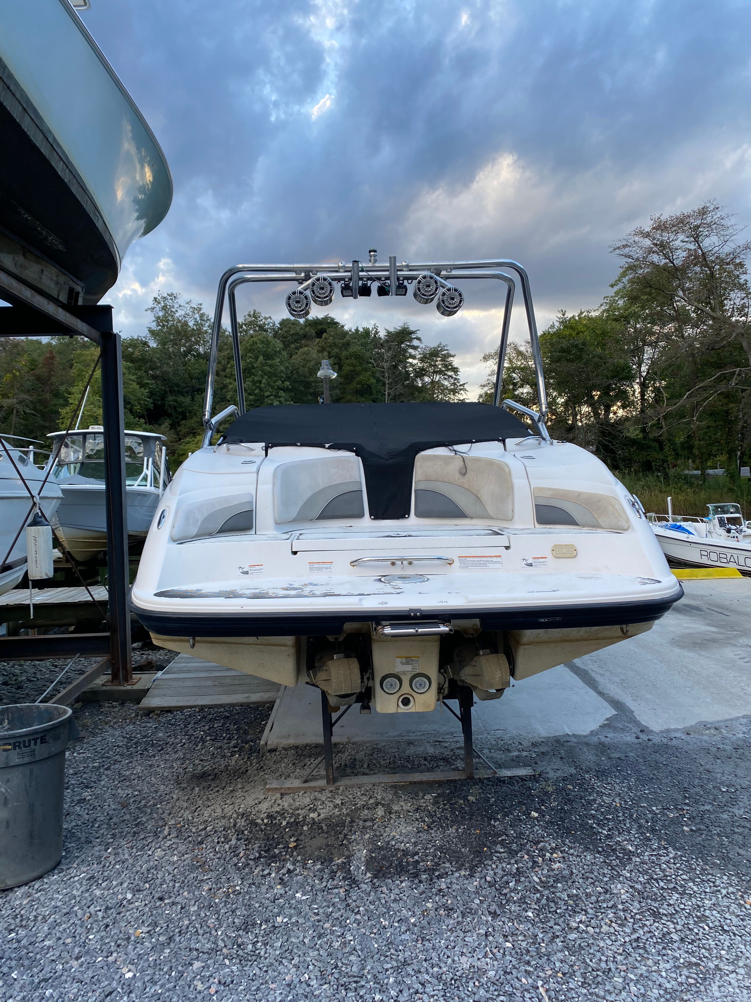 2005 Yamaha Boats SX230 HO on a boat trailer.
