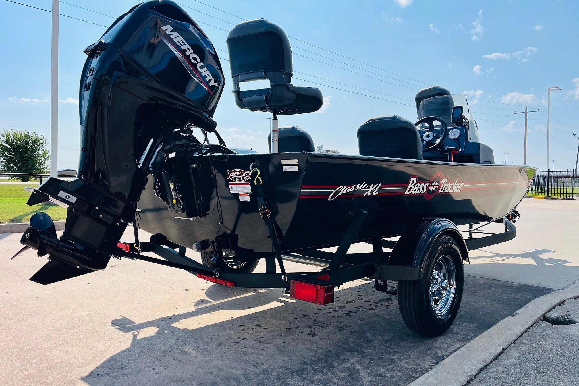 2026 Tracker Bass Tracker Classic XL boat with Mercury engine on trailer.
