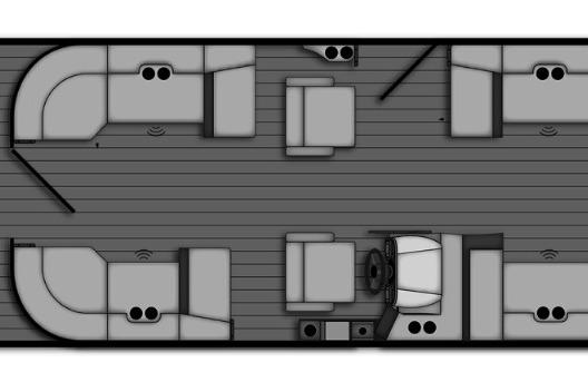 Top view of 2026 Bentley Pontoons 220 Navigator boat layout with seating arrangement.