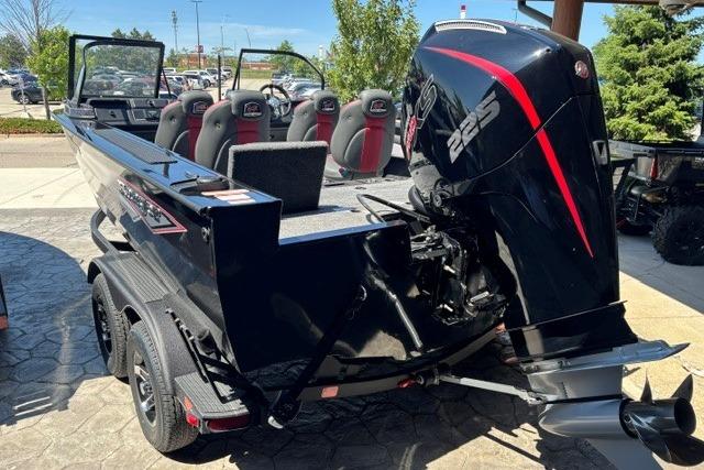 2026 Ranger VX1888 WT boat with powerful 225 HP engine, sleek black design.