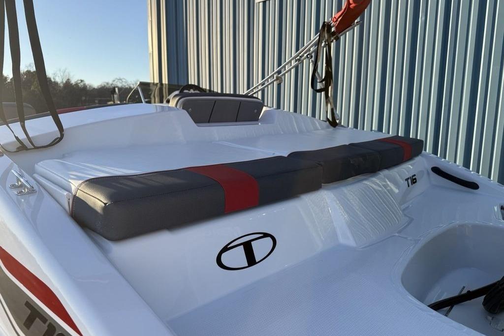 2026 Tahoe T16 boat with sleek design and comfortable seating.