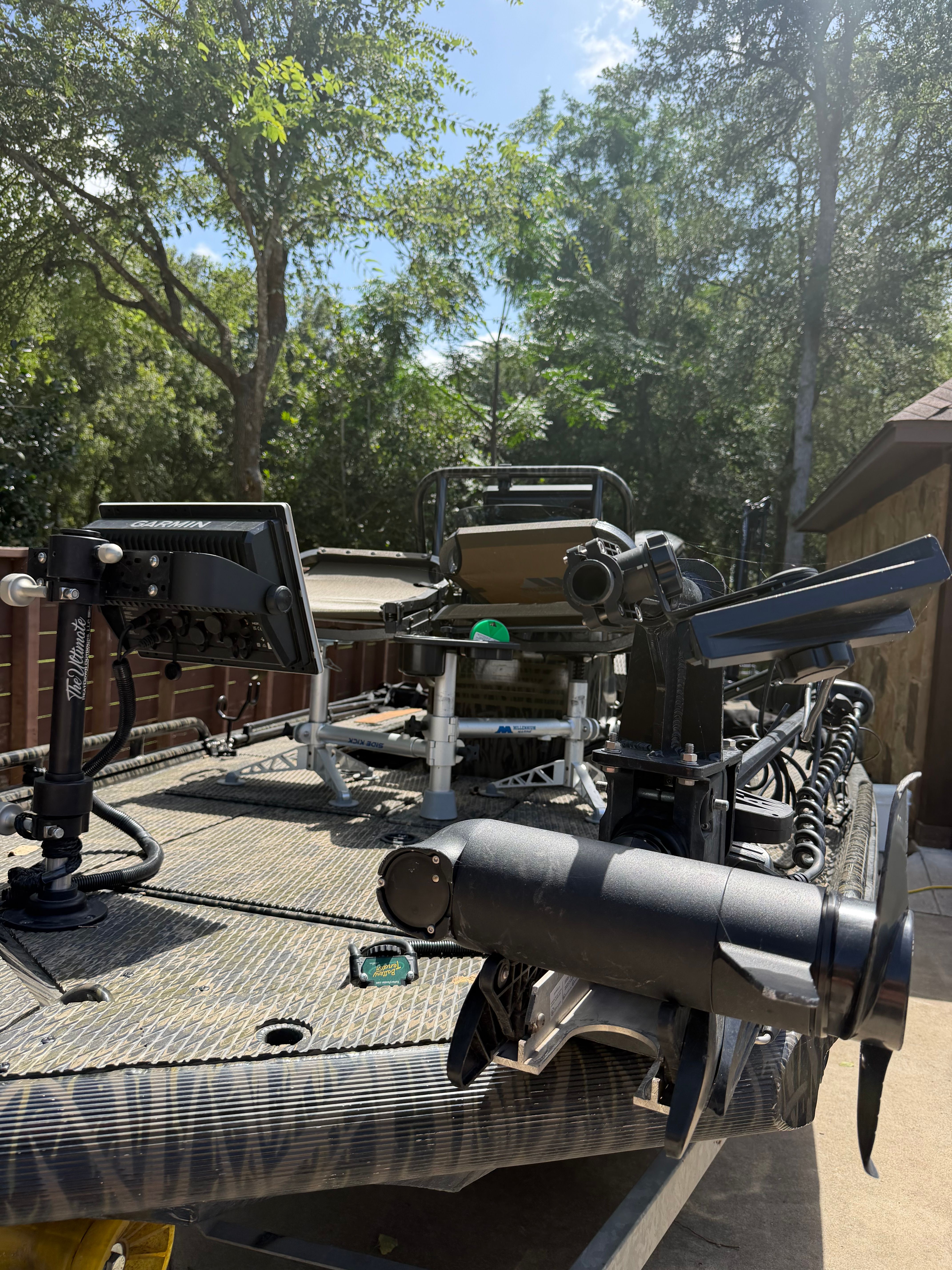 The image shows a 2023 Prodigy 1860 boat with modern equipment on the deck.