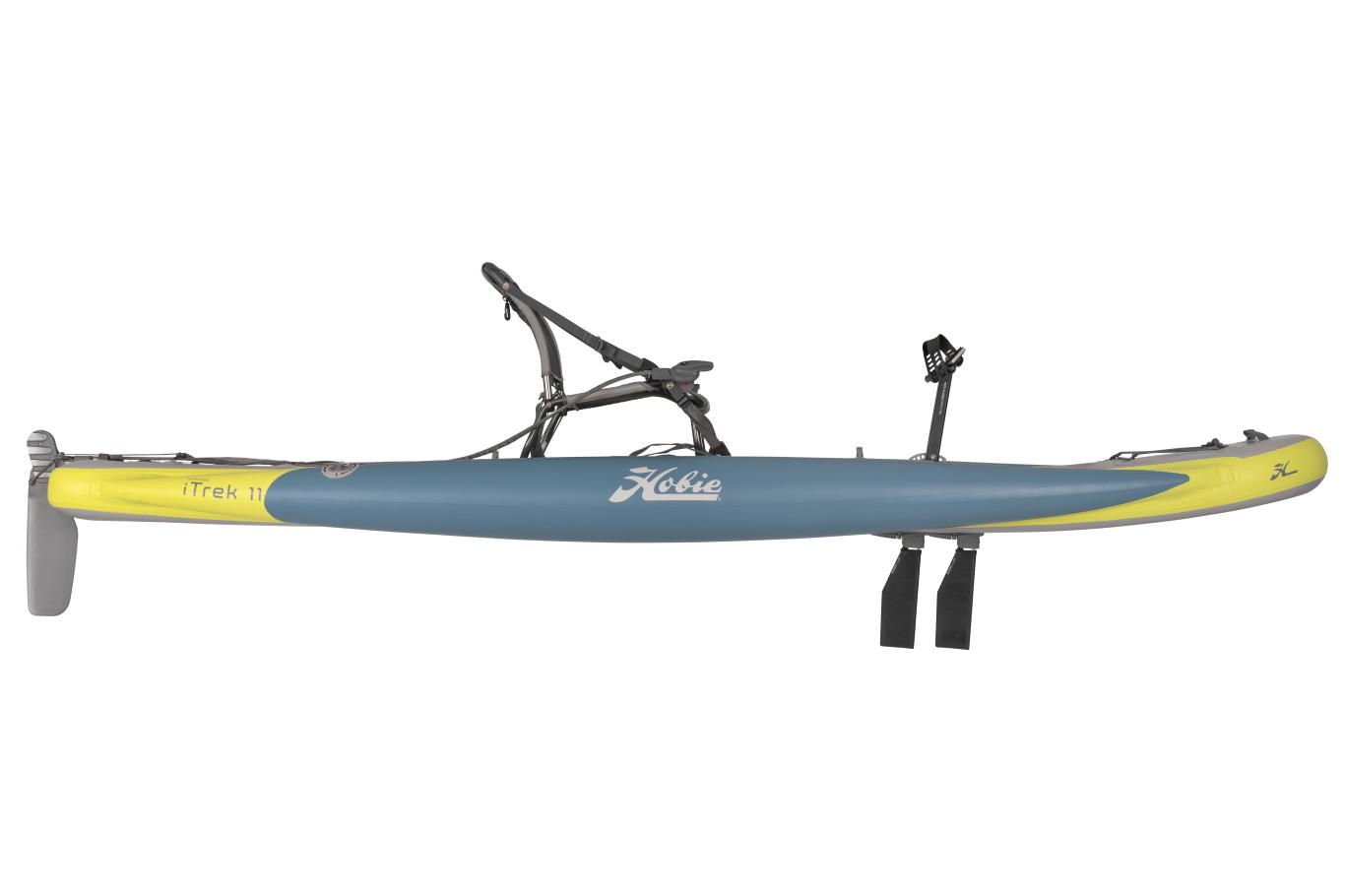 2023 Hobie ITREK 11 inflatable kayak with pedal drive system.