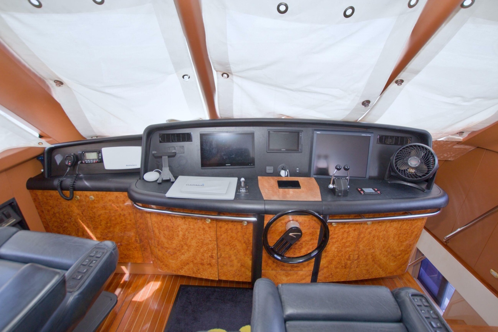 1998 Lazzara Yachts 76 Skylounge Grand Salon - Image 57
