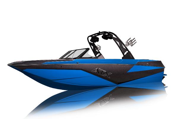 Manufacturer Provided Image: 2022 ATX Surf Boats 24 Type-S, blue and black wakeboard boat.