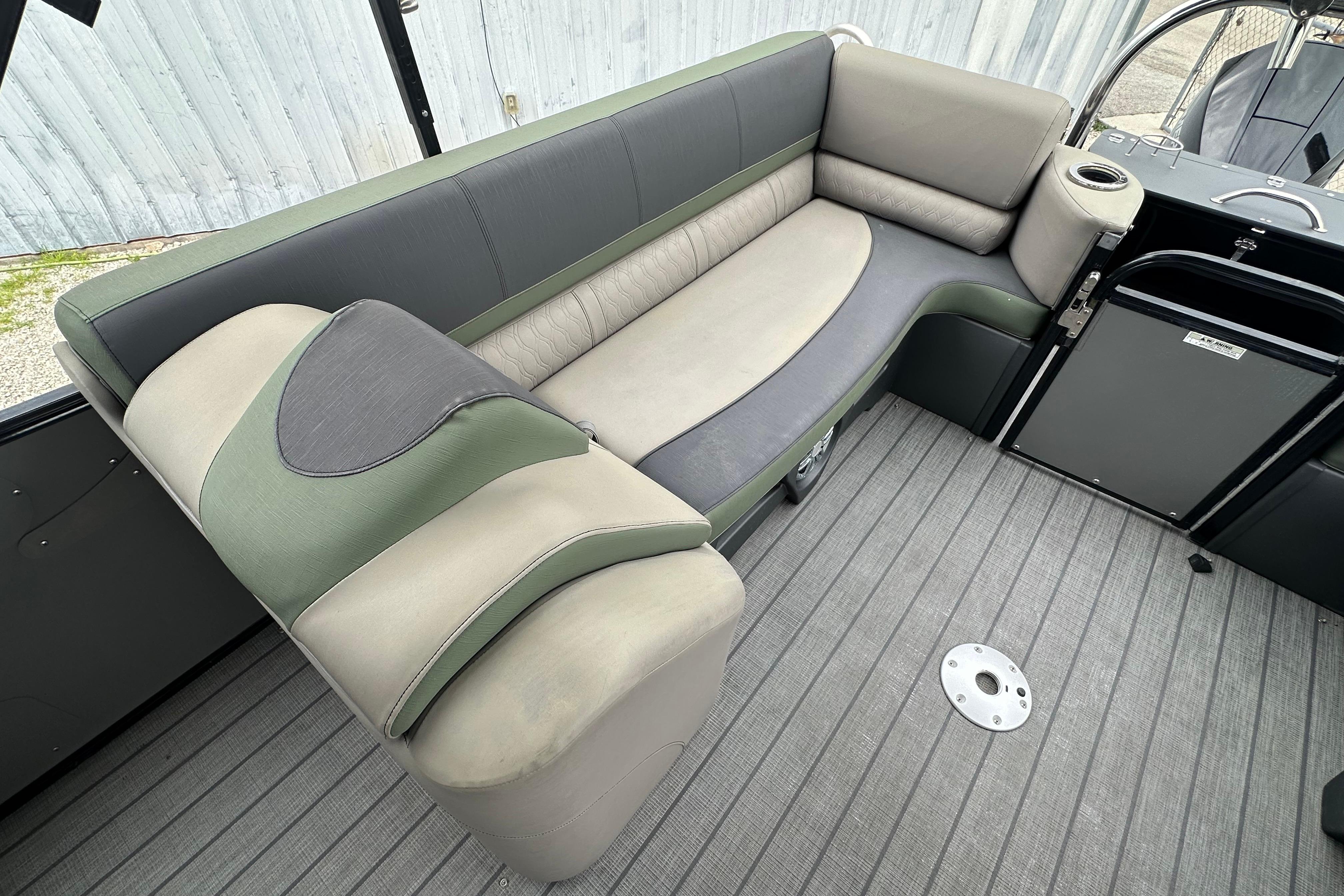 2023 Avalon Catalina Quad Lounge interior with stylish seating and modern design.