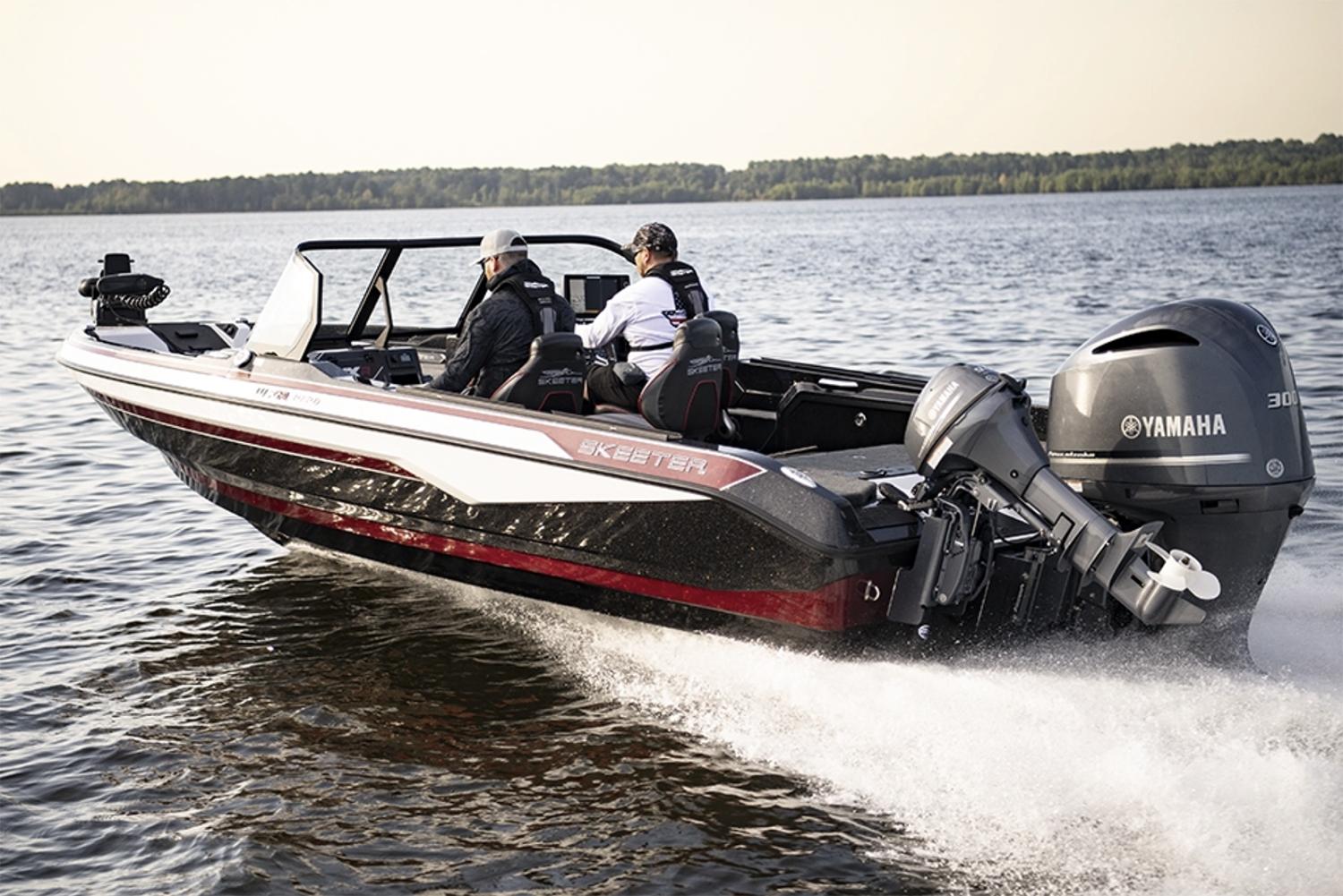 Manufacturer Provided Image: 2026 Skeeter WXR2060 boat cruising on a lake with Yamaha engine.