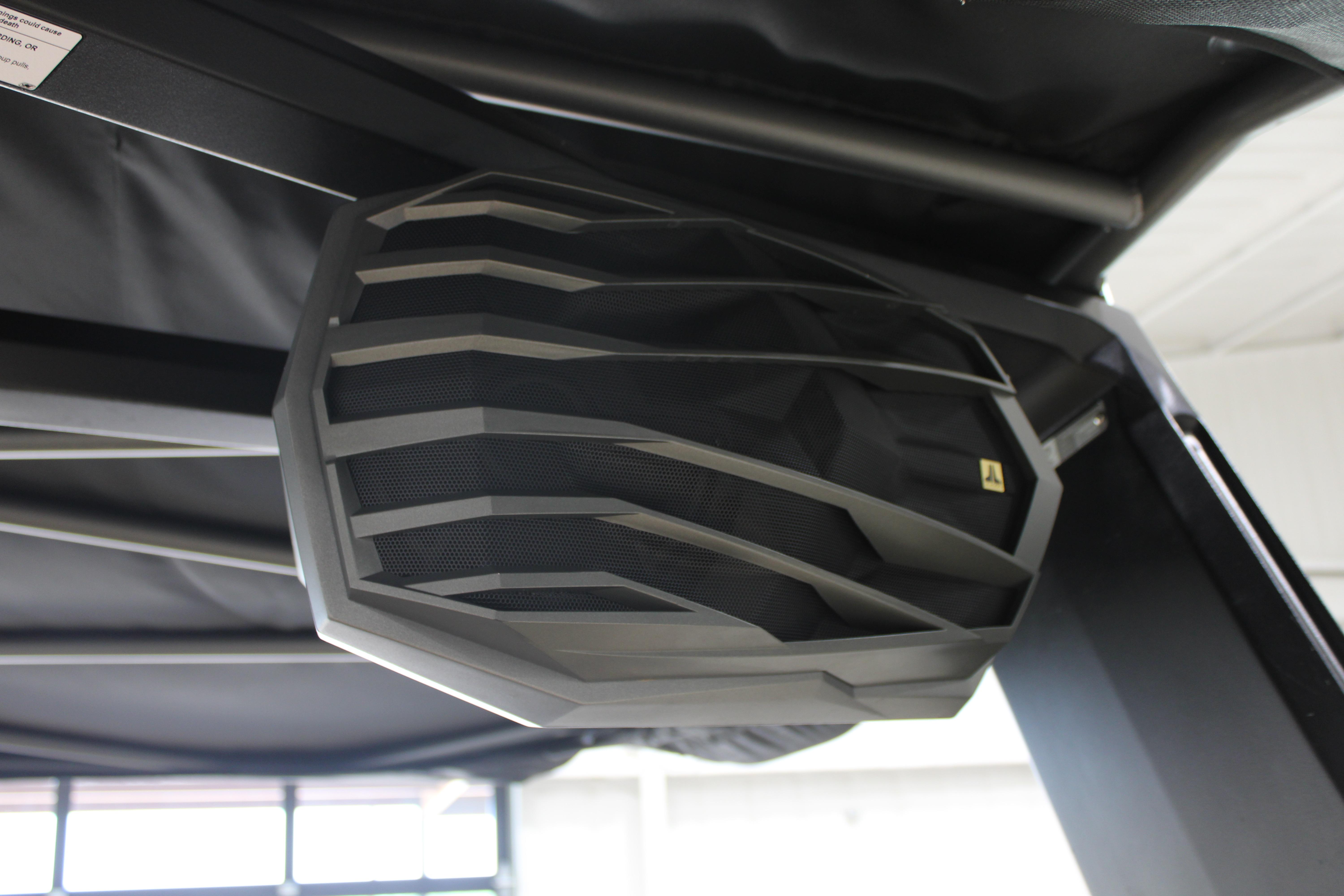 Close-up of a speaker on a 2025 Nautique Super Air Nautique G25 boat.