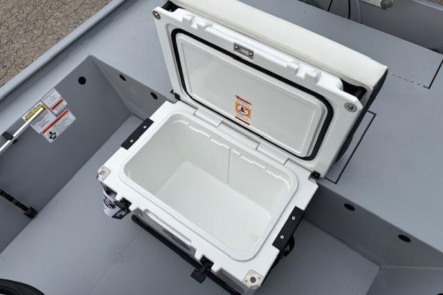 Open storage compartment in 2026 Tracker Bass Tracker Classic CC boat.
