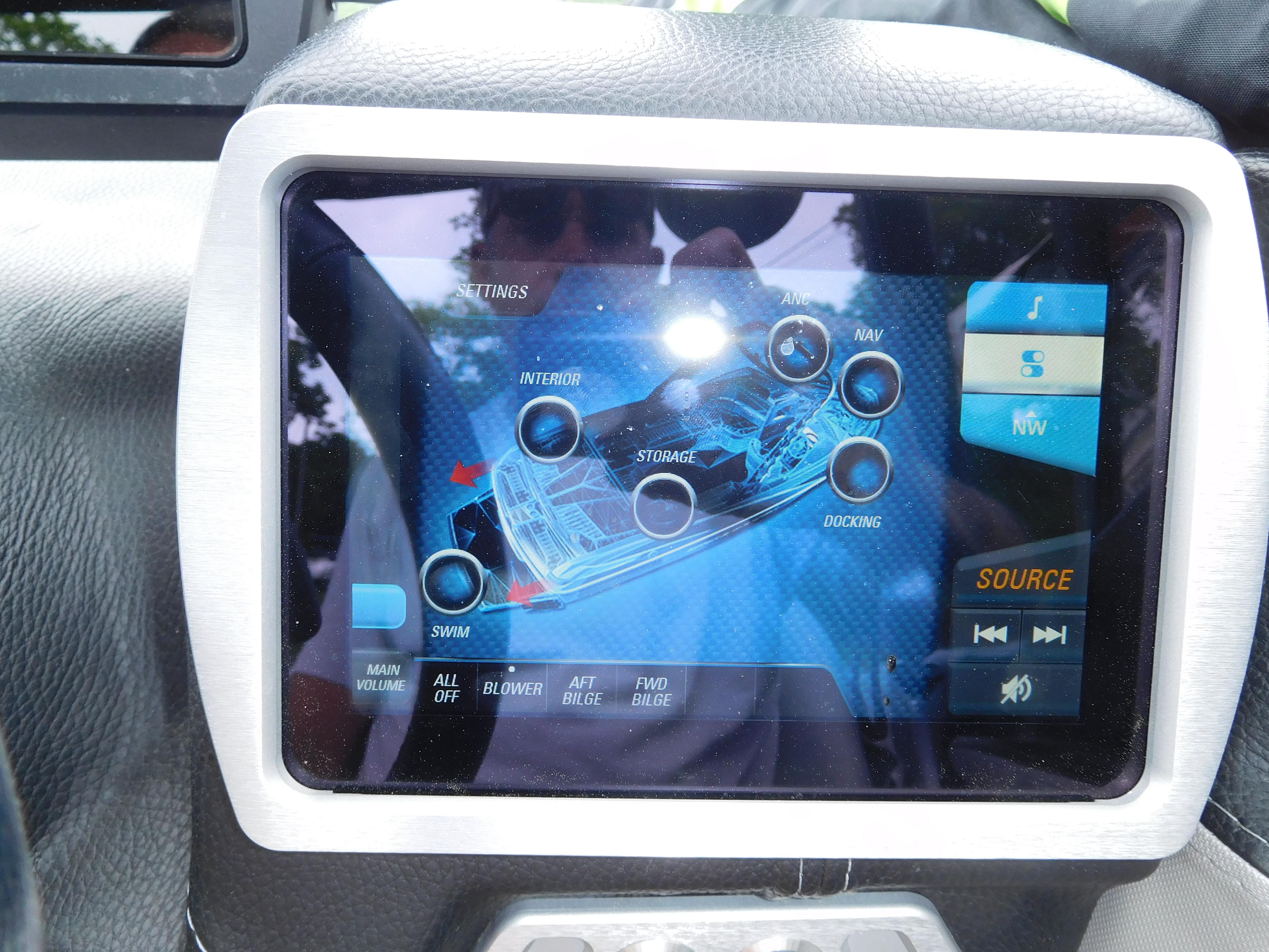 2017 Malibu Wakesetter 24 MXZ touchscreen control panel.