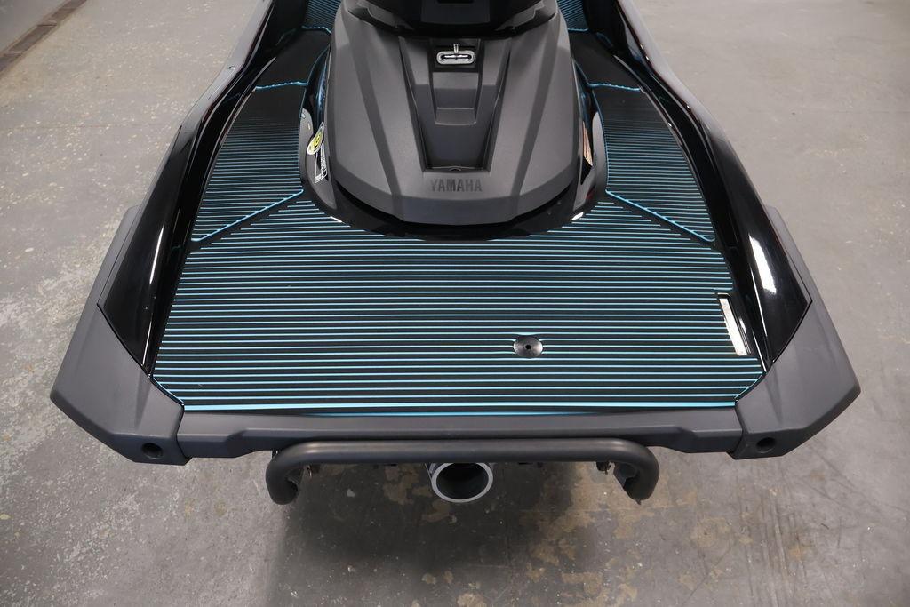 2026 Yamaha WaveRunner VX Deluxe rear deck with sleek design and striped pattern.