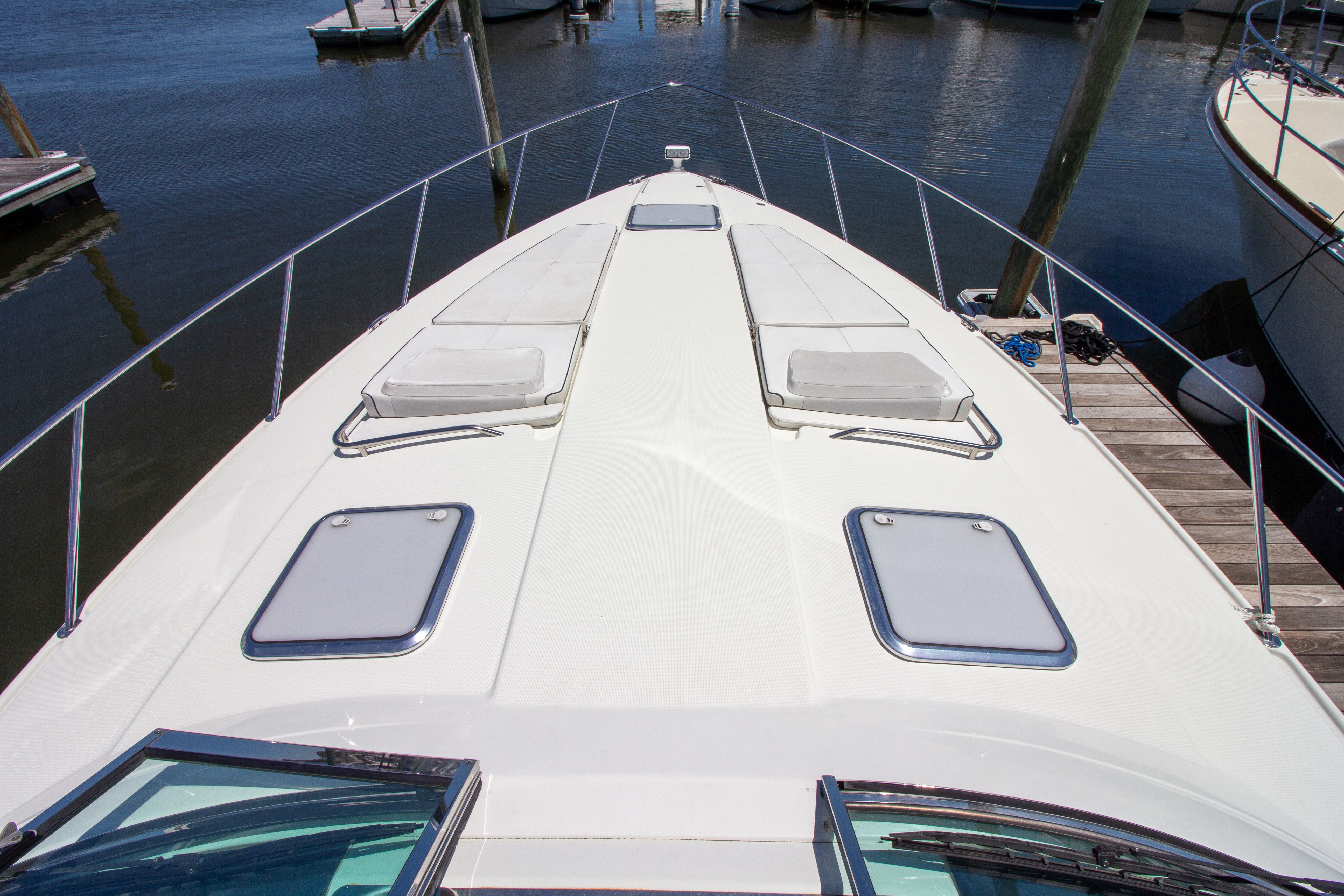 2016 Formula 40 Performance Cruiser docked at marina.