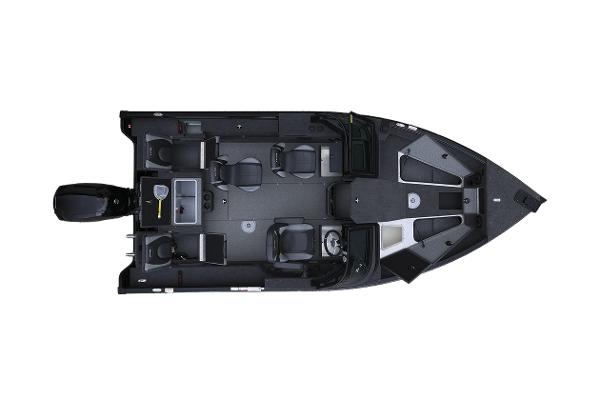 Manufacturer Provided Image: Top view of 2025 Lund 1875 Impact XS Sport boat layout.