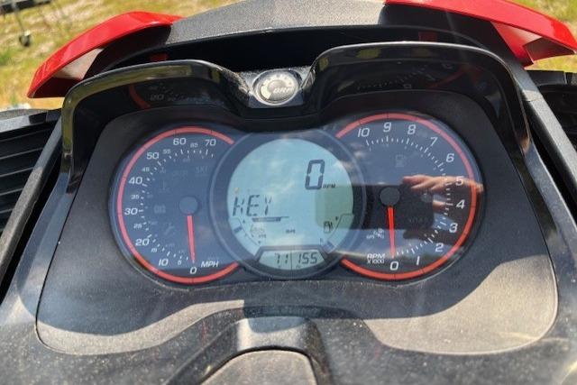 Dashboard of a 2010 Sea-Doo GTX 155 showing speedometer and digital display.