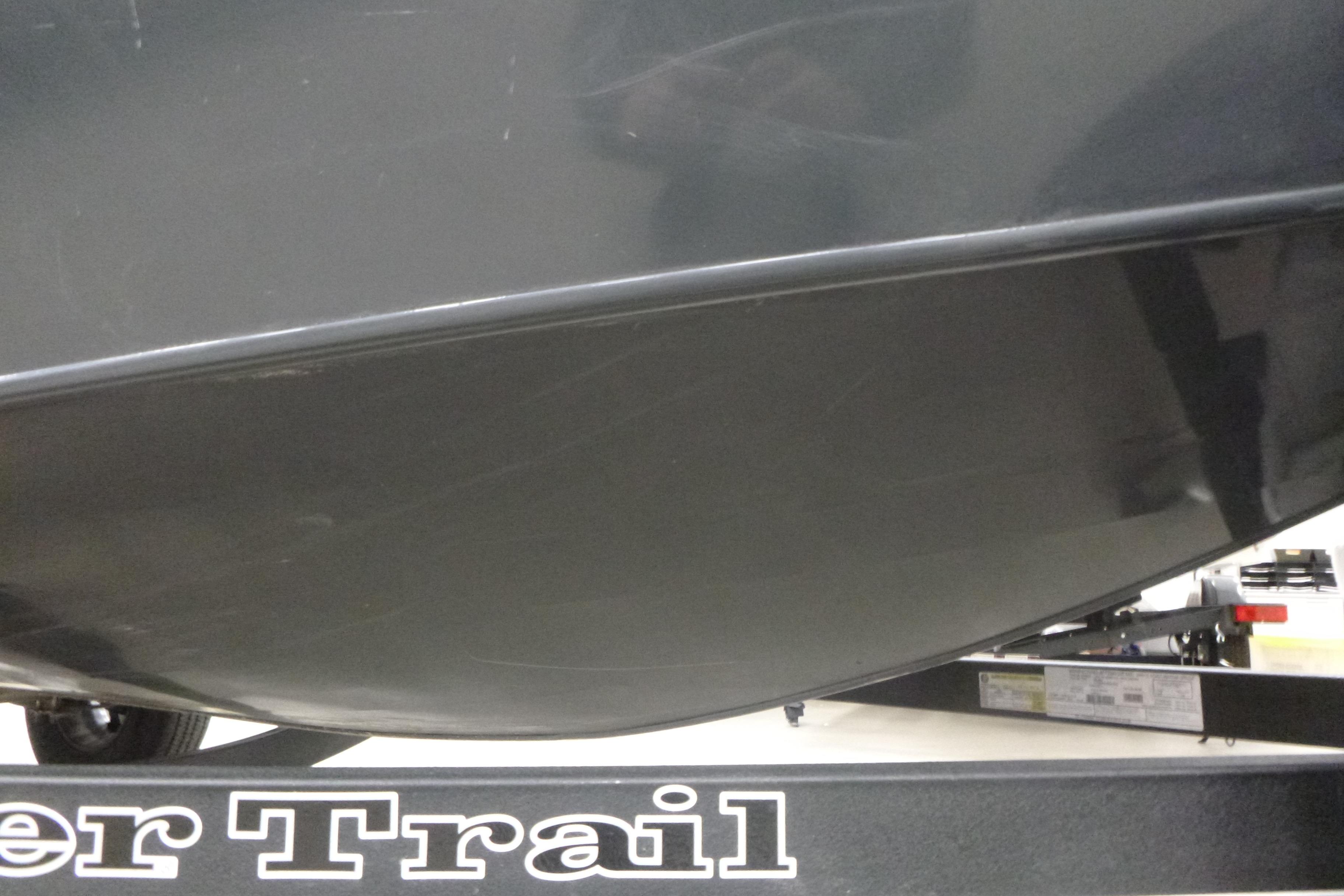 2021 Ranger VS1660 T boat on trailer, close-up view.