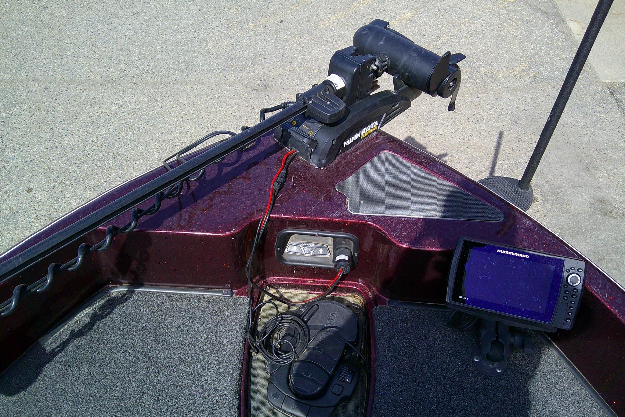 2019 Nitro ZV19 Sport boat with Minn Kota trolling motor and Humminbird fish finder.