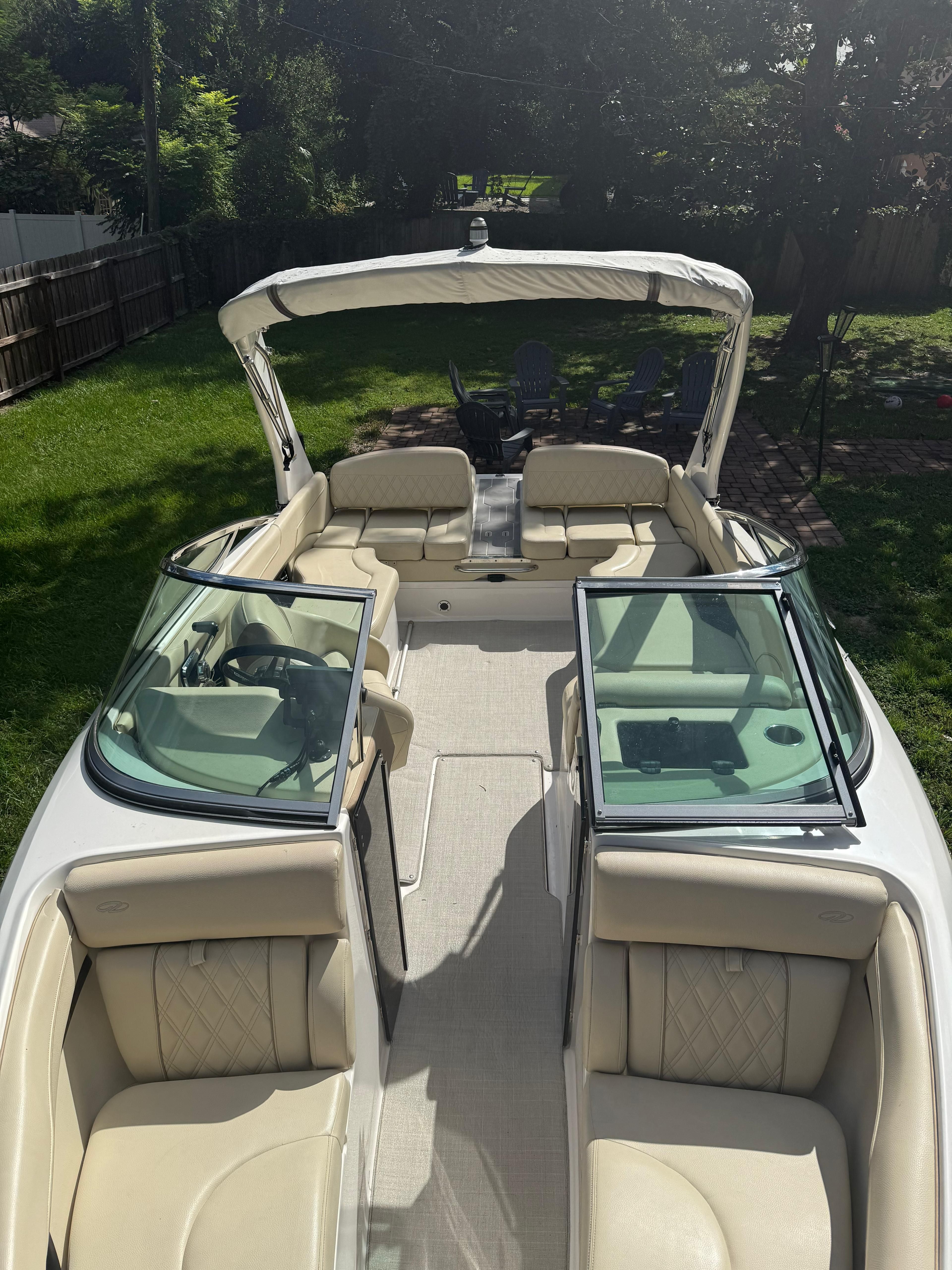 2020 Regal 2300 Bowrider boat with luxurious interior seating.