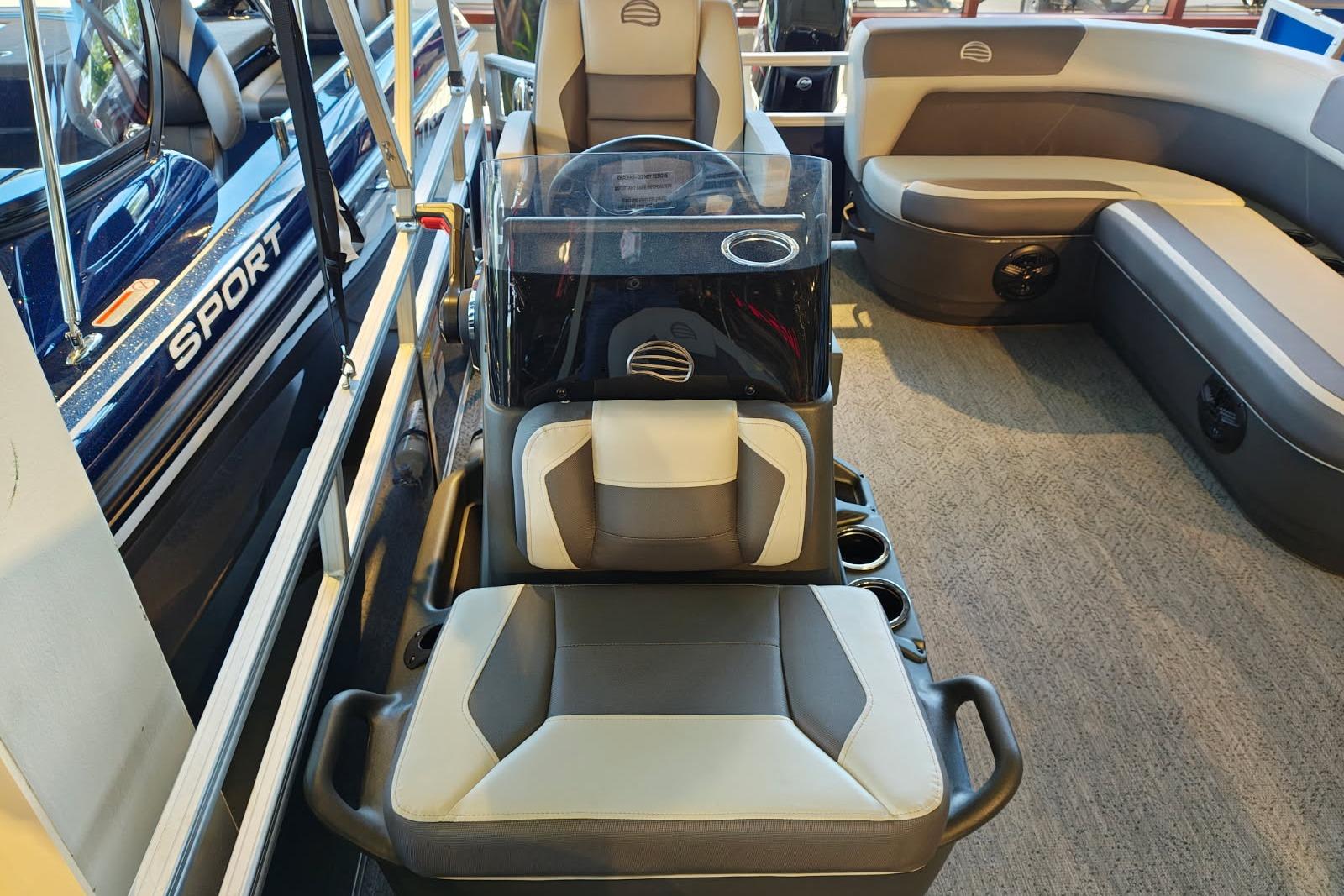 2026 Sun Tracker Bass Buggy 16 XL Select interior with seating and console.