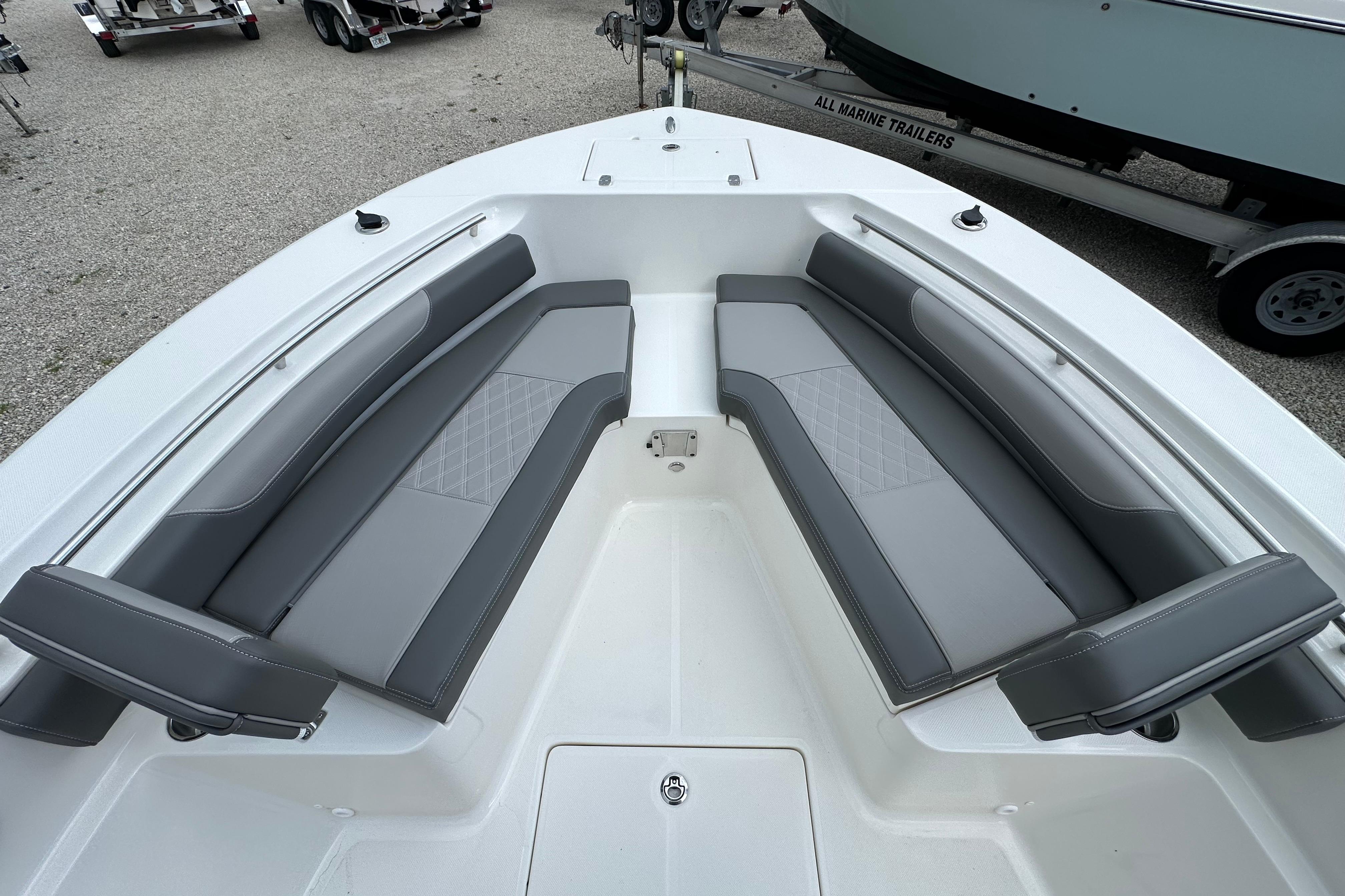 2027 Sea Born LX24 Center Console boat with spacious seating and modern design.