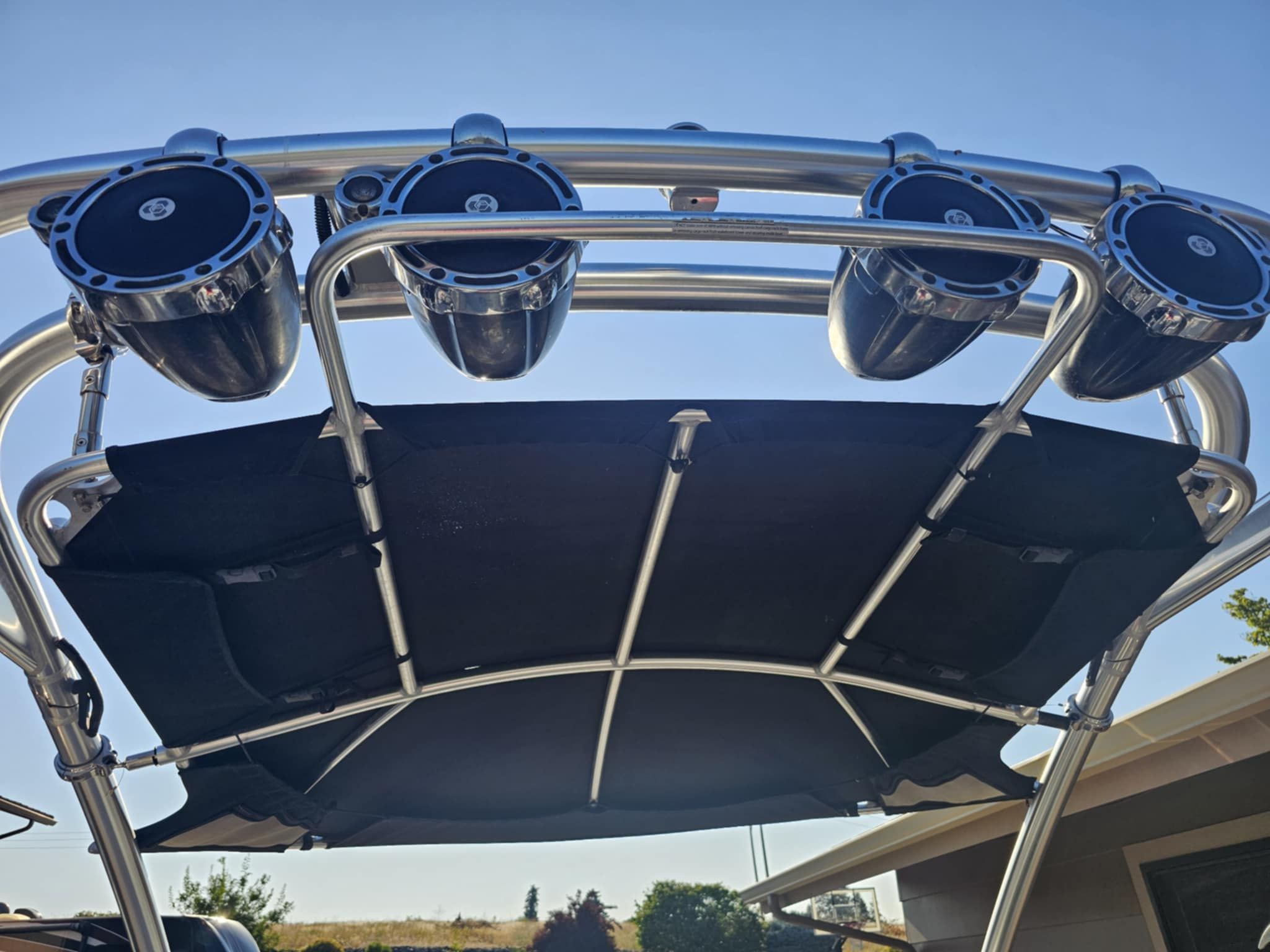 Boat canopy with speakers, MB PIGPR 2006 model.