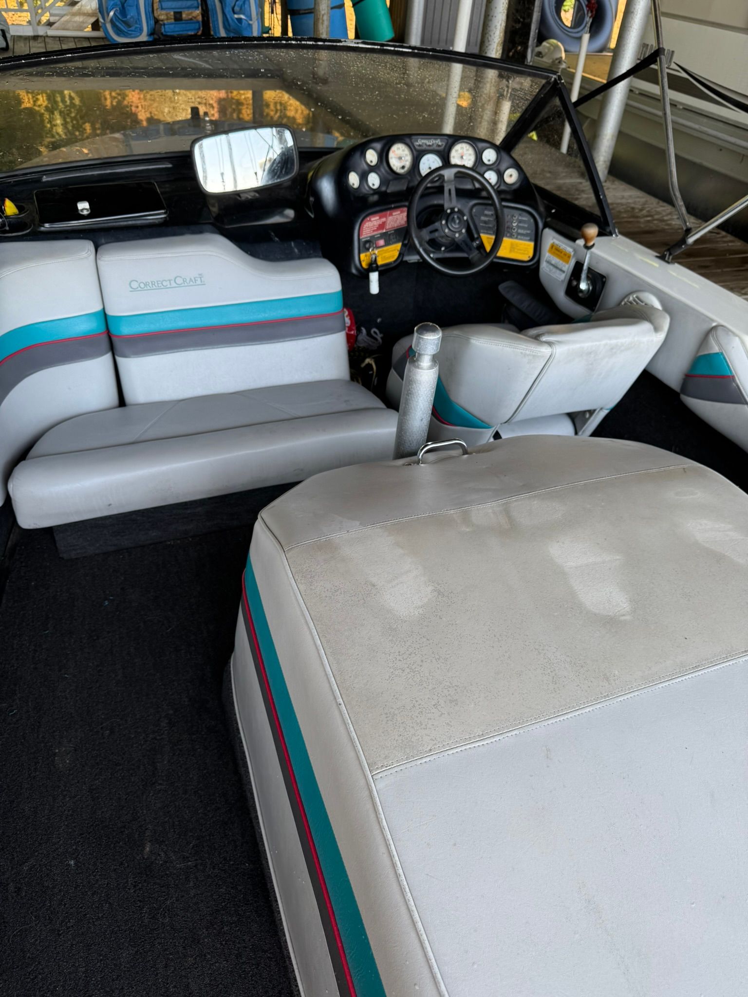 Interior of a 1991 Correct Craft Ski Nautique boat.