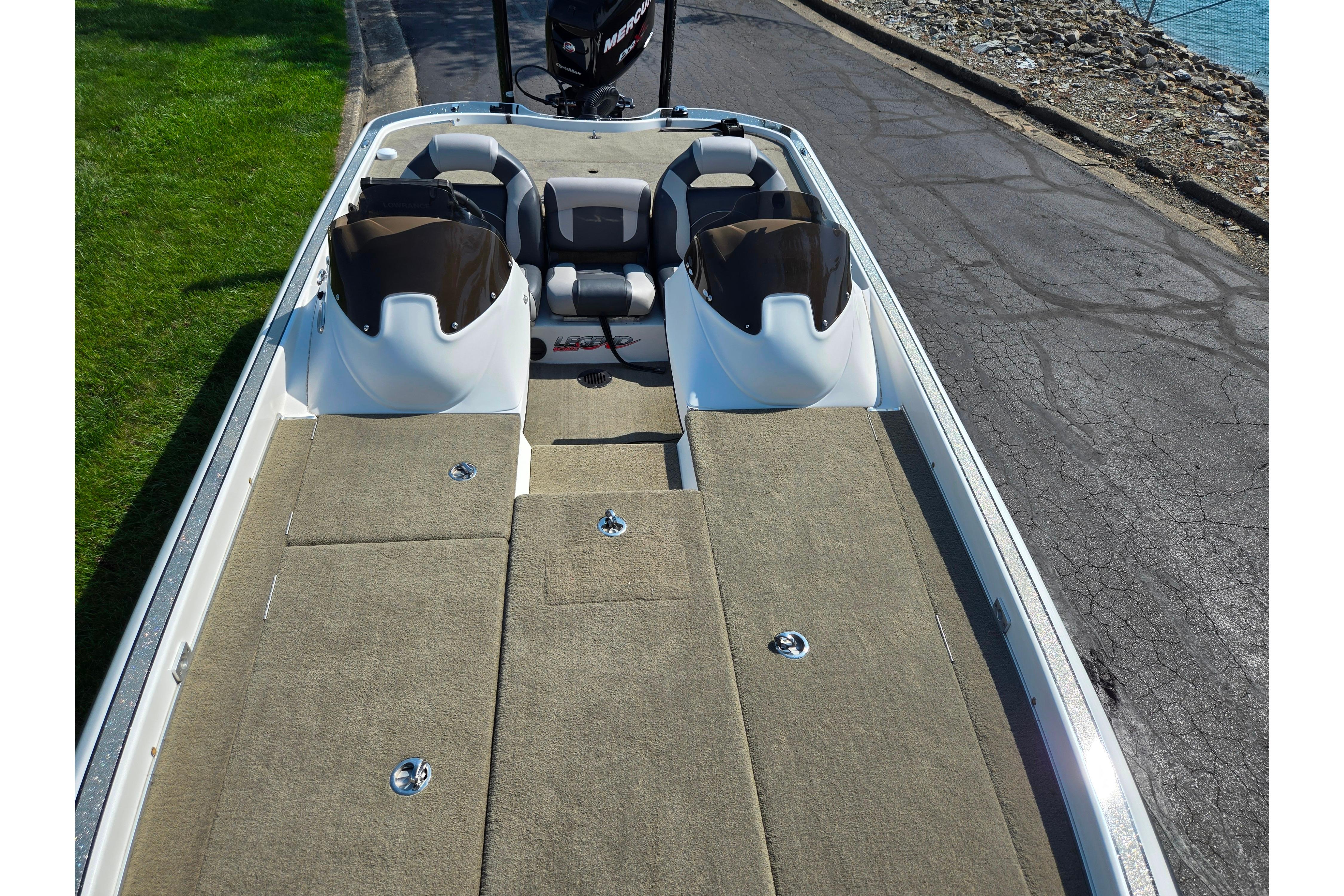 2016 Legend Alpha 211R DC boat with spacious deck and dual consoles.