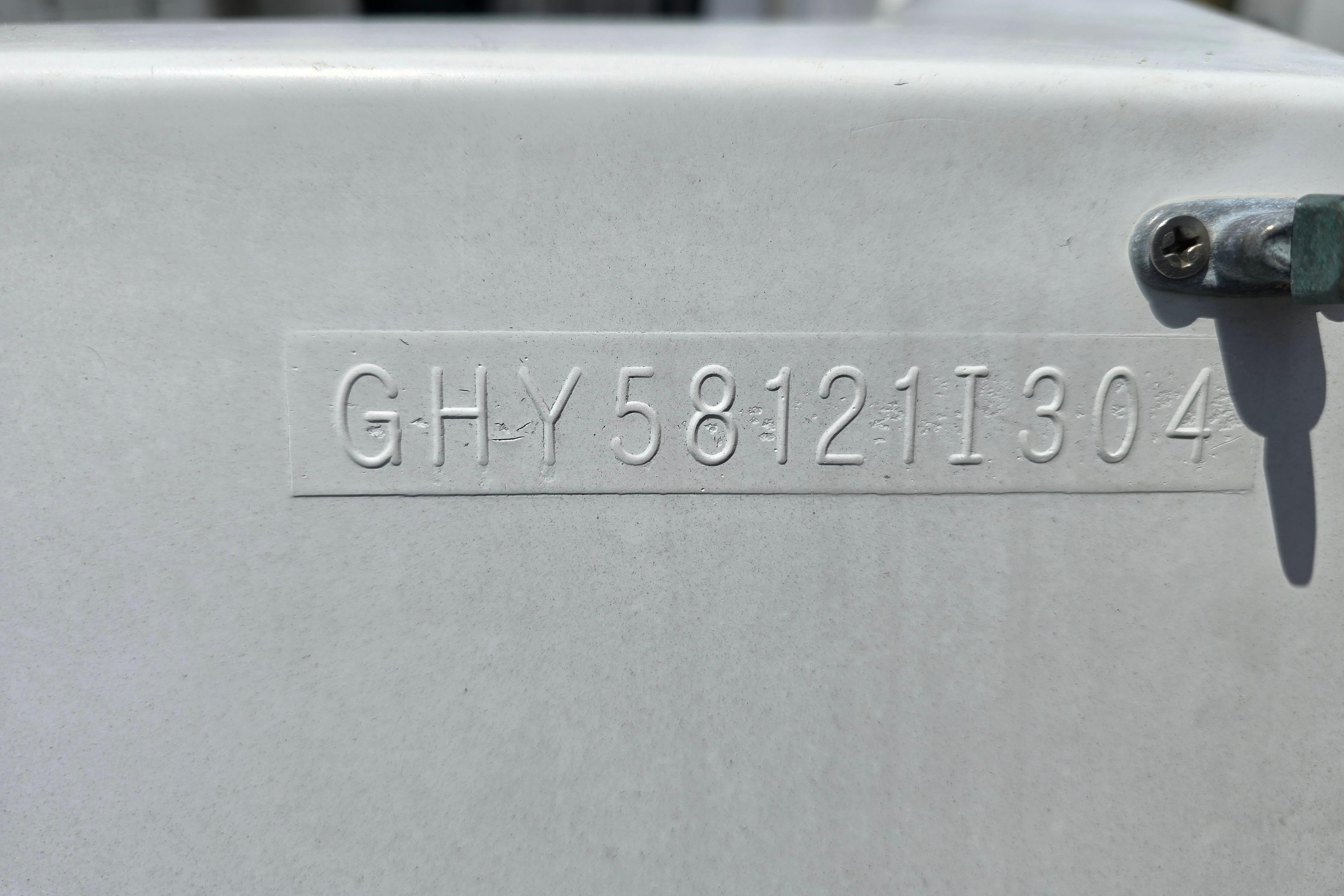 Hull identification number on a 2004 Grand Harbour 58 boat.