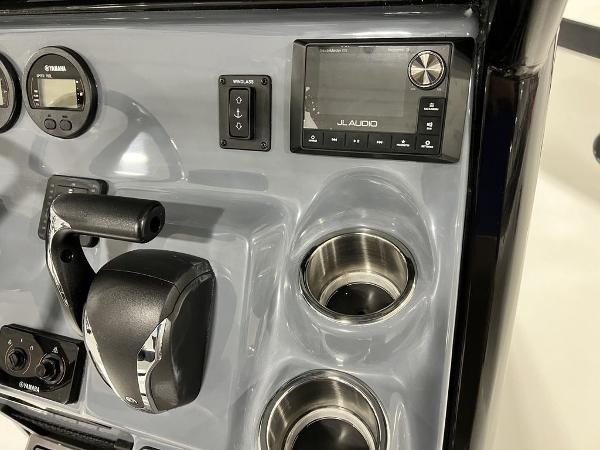 Dashboard of 2023 Tidewater 232 CC Adventure with JL Audio system.