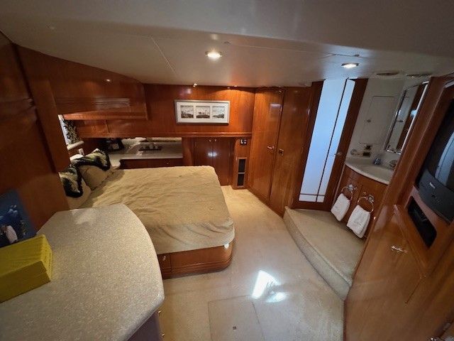Interior of 2002 Carver 570 Voyager Pilothouse yacht.
