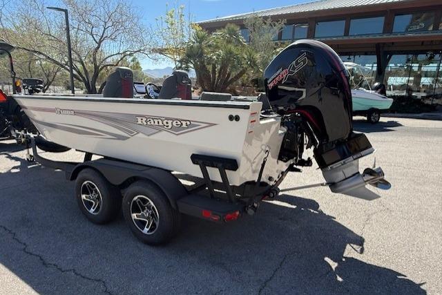 2026 Ranger VS1882SC Reata boat on trailer with powerful outboard motor.