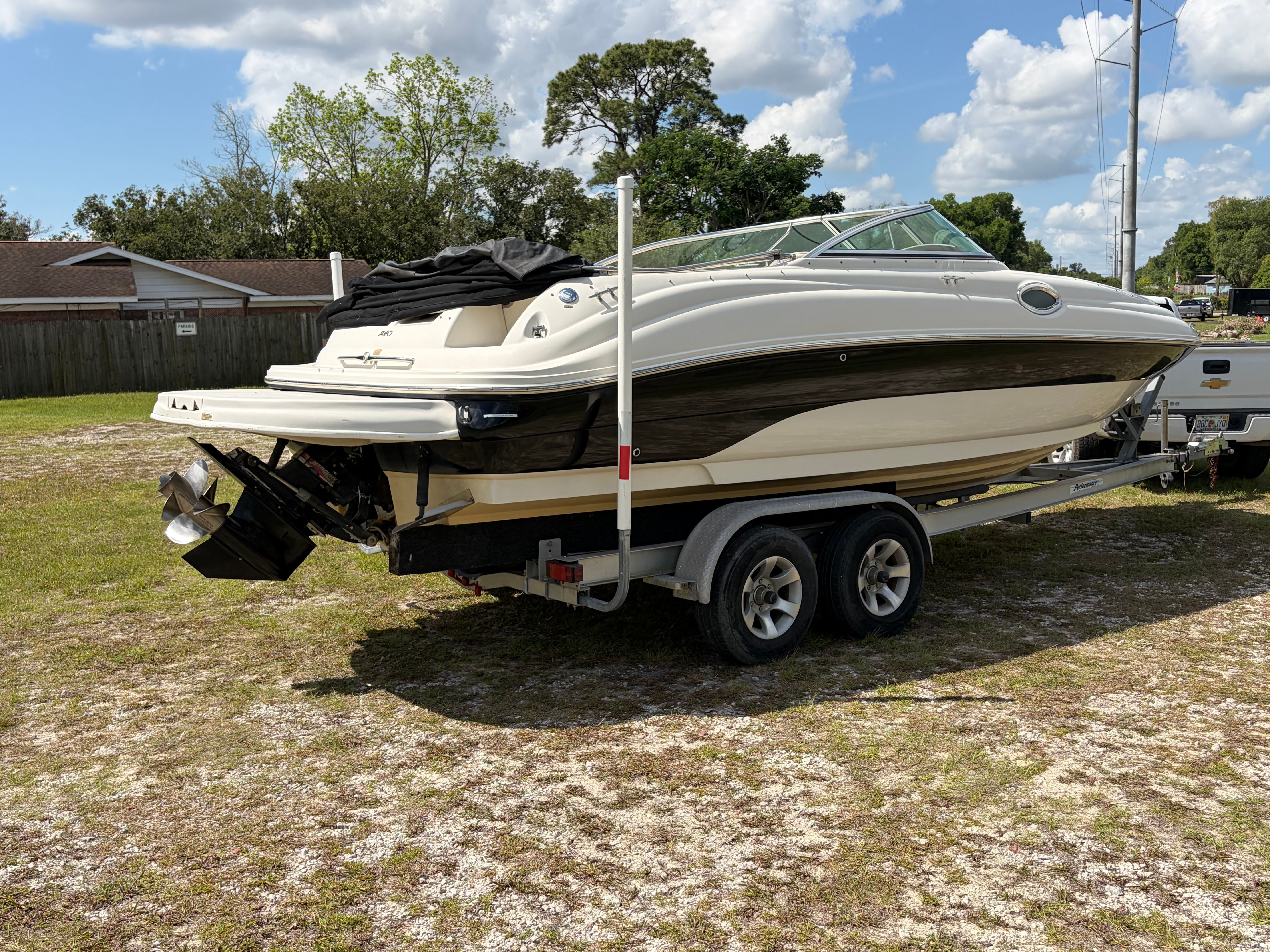 2004 Custom Sea Ray Bow Rider on a trailer.