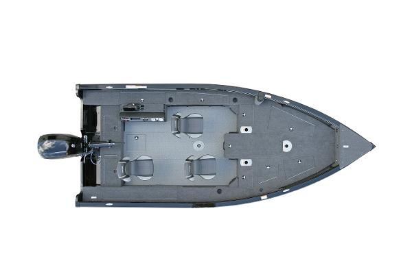 Manufacturer Provided Image: Top view of 2025 Lund 1875 Pro Guide fishing boat layout.