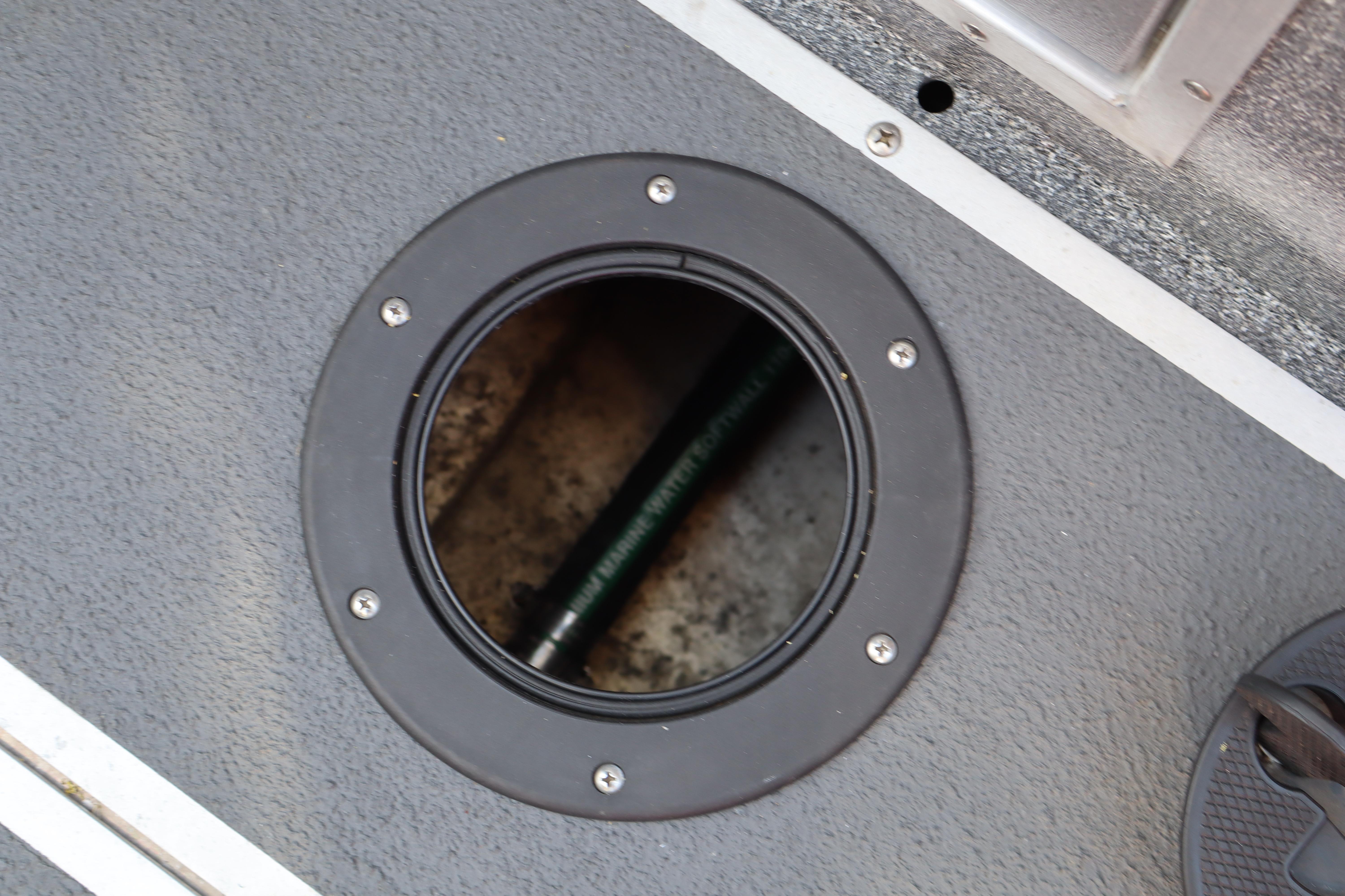 Inspection hatch on 2025 NorthRiver SEAHAWK boat deck.