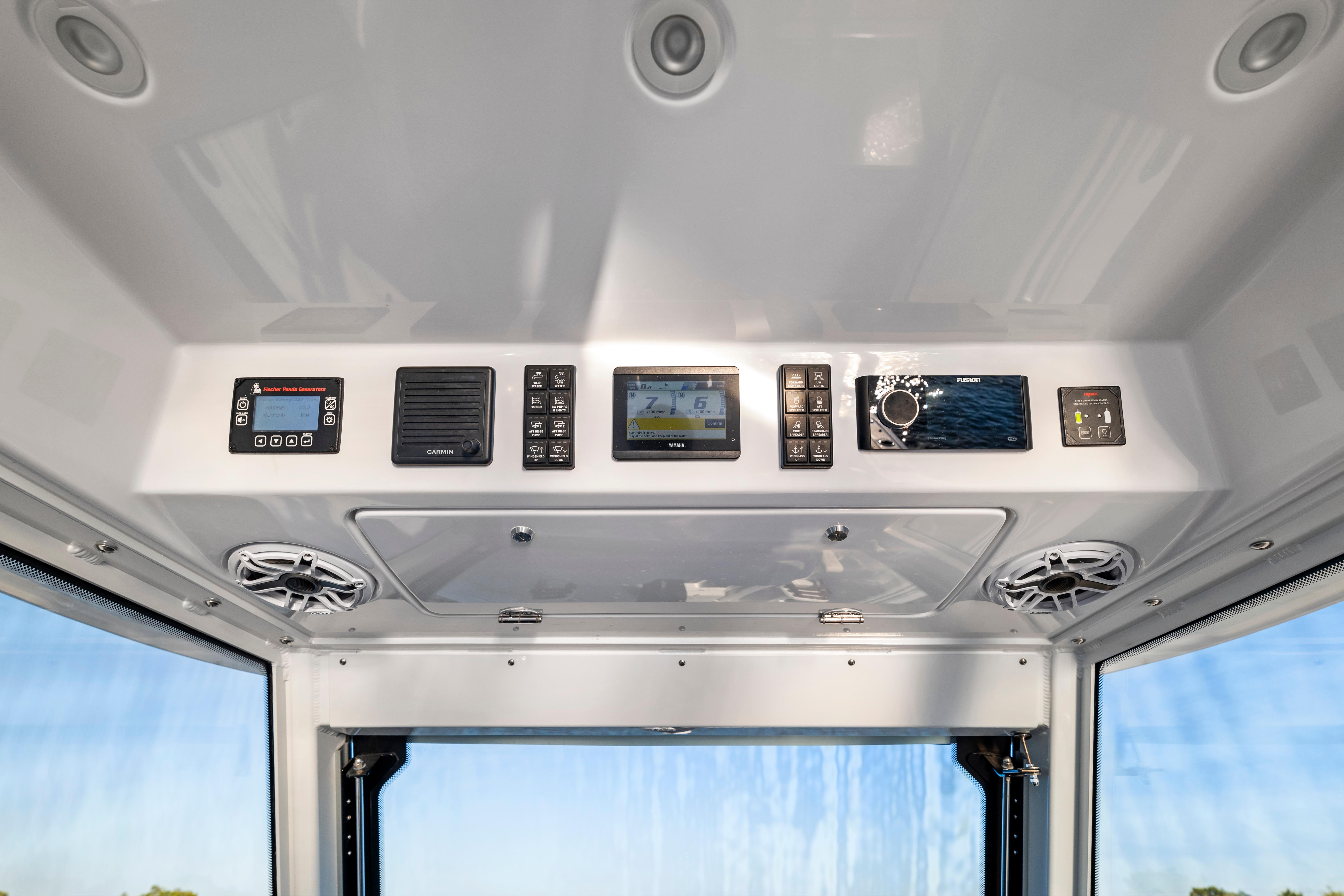 2026 Everglades 375 Center Console dashboard with modern navigation and control systems.