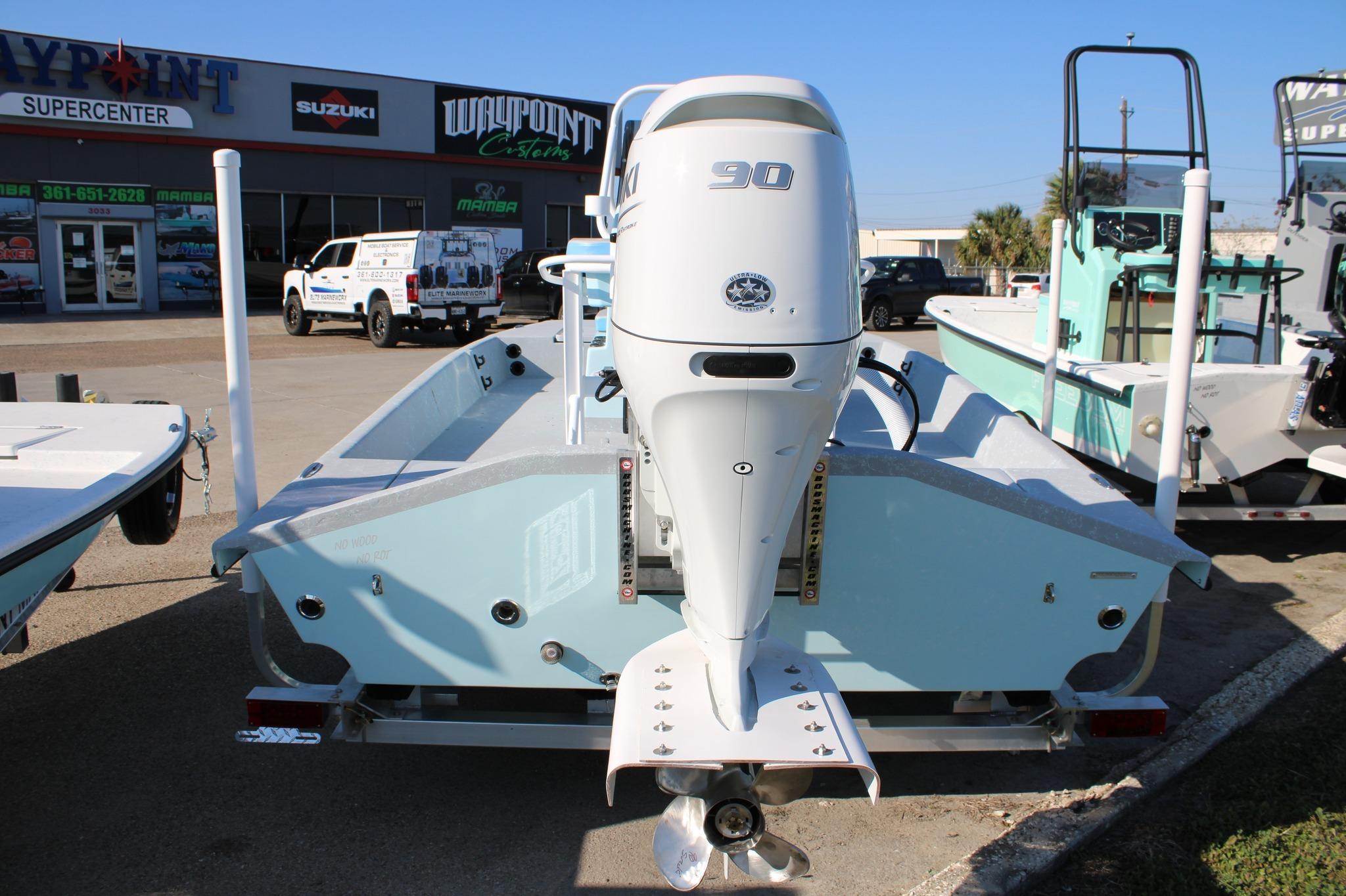 2026 Freedom Boats EAGLE with 90 HP engine at dealership.