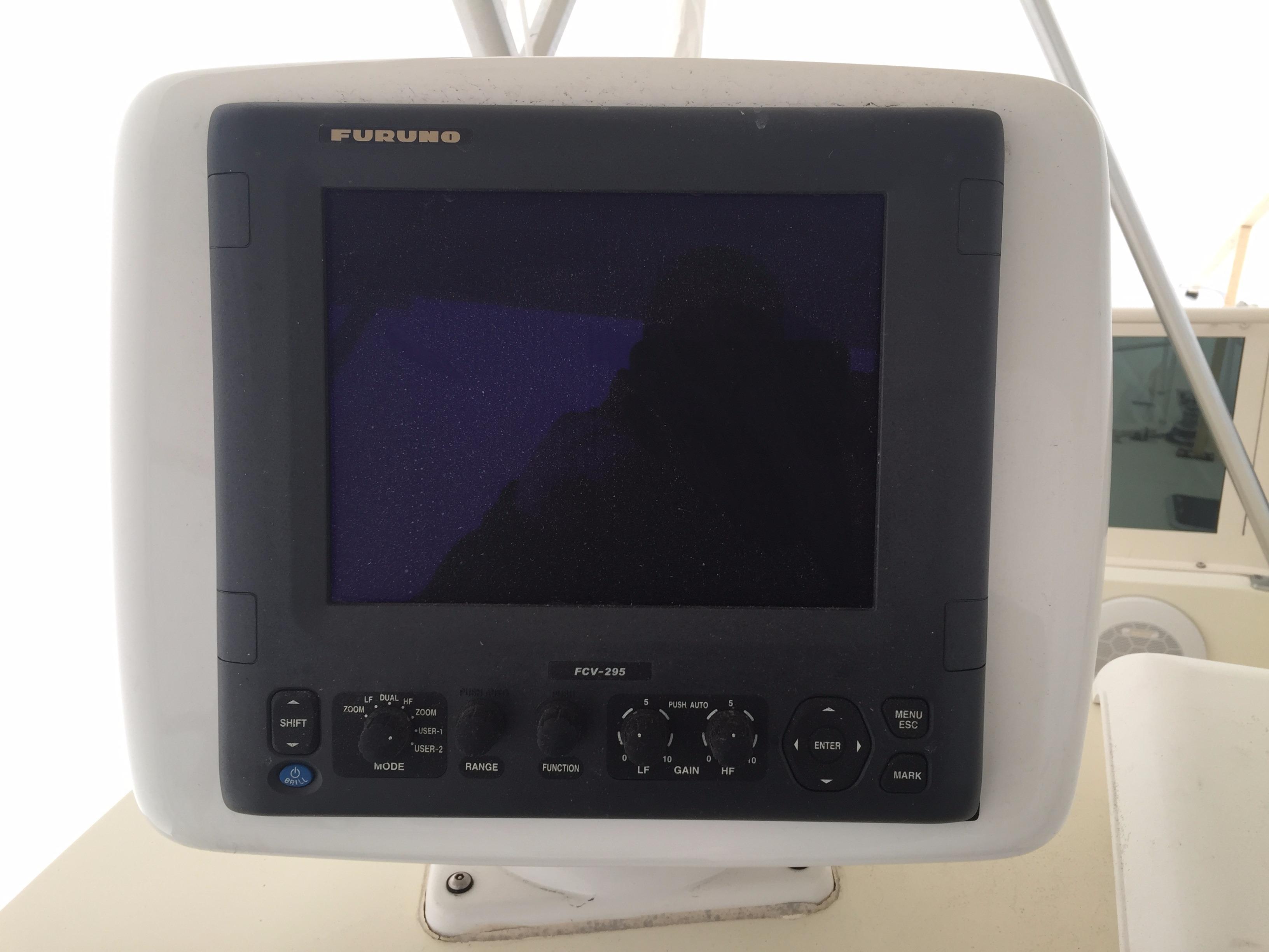 Furuno display on Viking 41 Sportfish Convertible 1989.